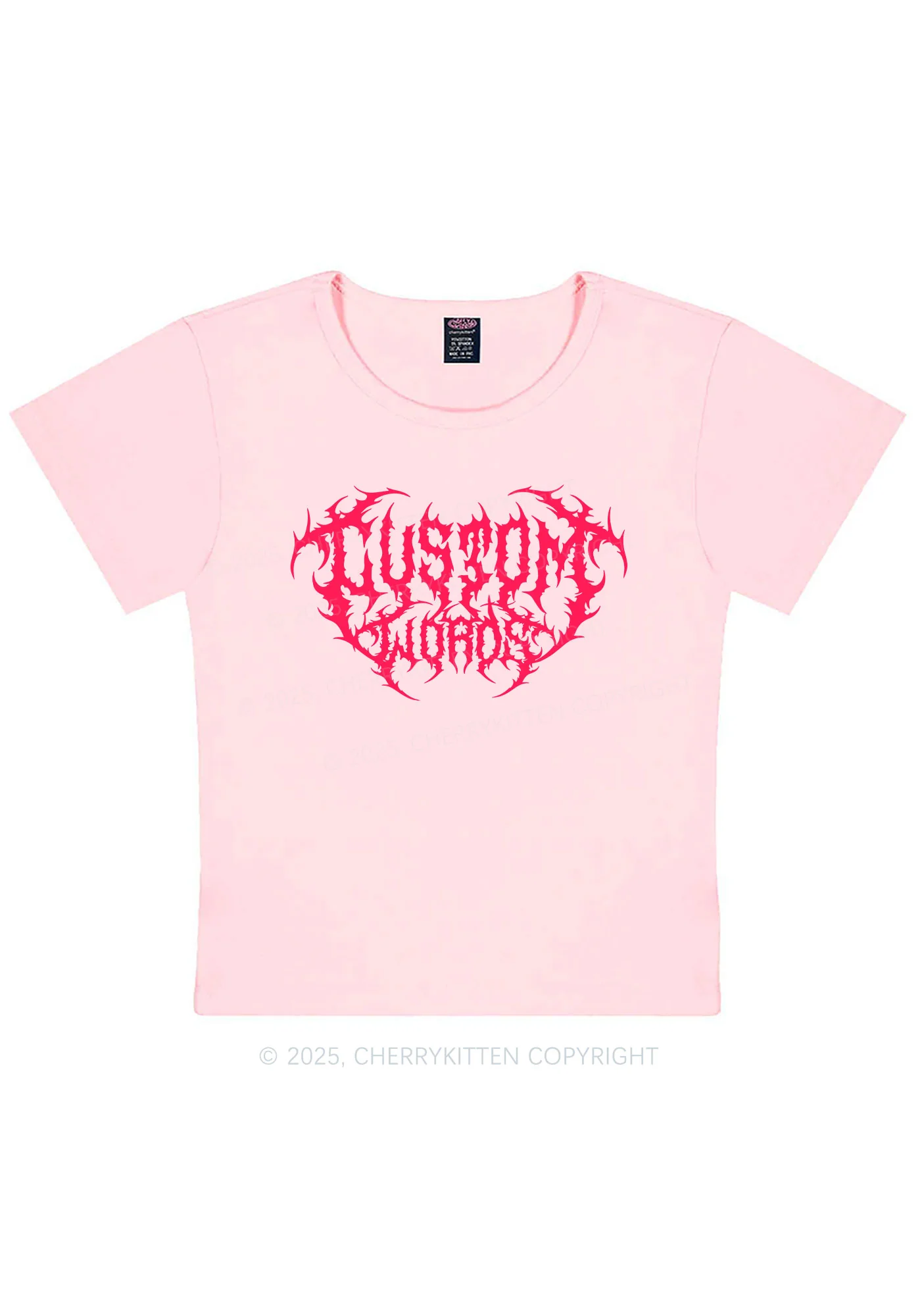 Custom Punk Words Y2K Baby Tee Cherrykitten - Image 13