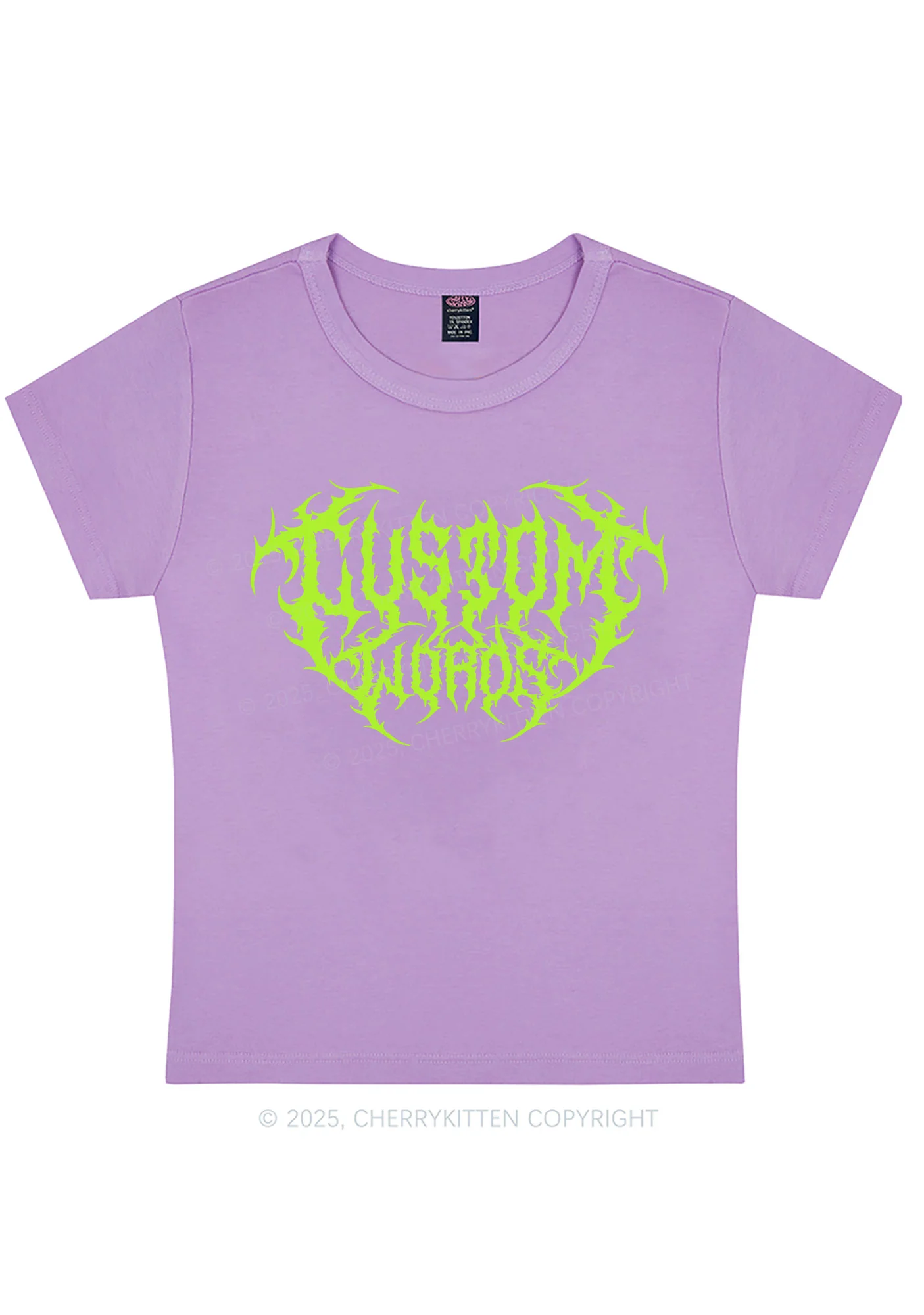 Custom Punk Words Y2K Baby Tee Cherrykitten - Image 7