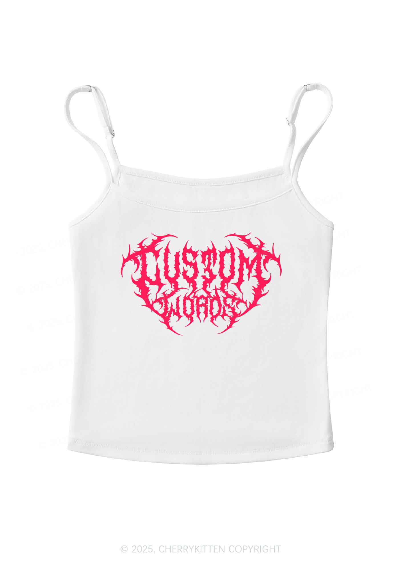 Custom Punk Words Y2K Spaghetti Strap Cami Cherrykitten - Image 4