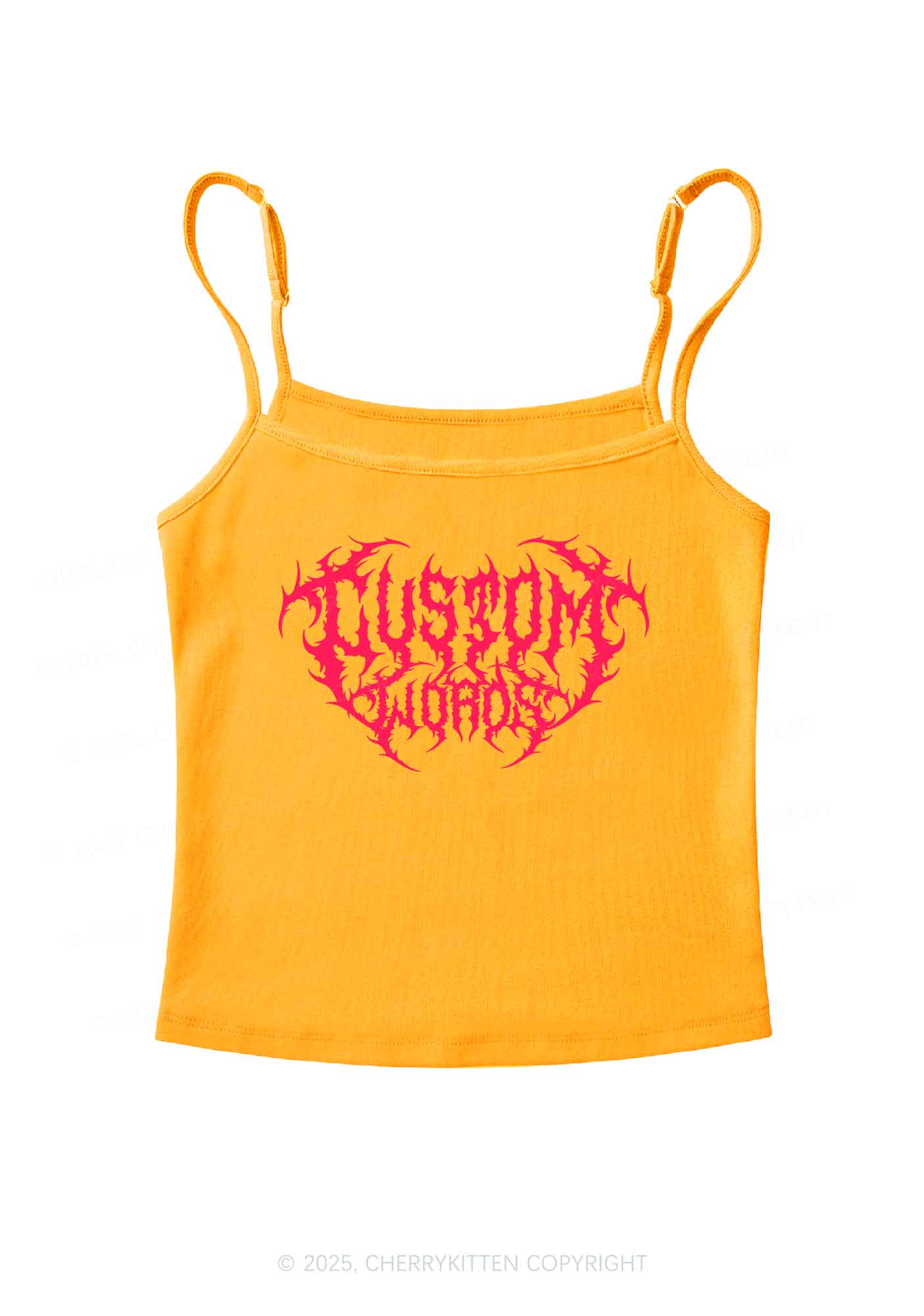 Custom Punk Words Y2K Spaghetti Strap Cami Cherrykitten - Image 7