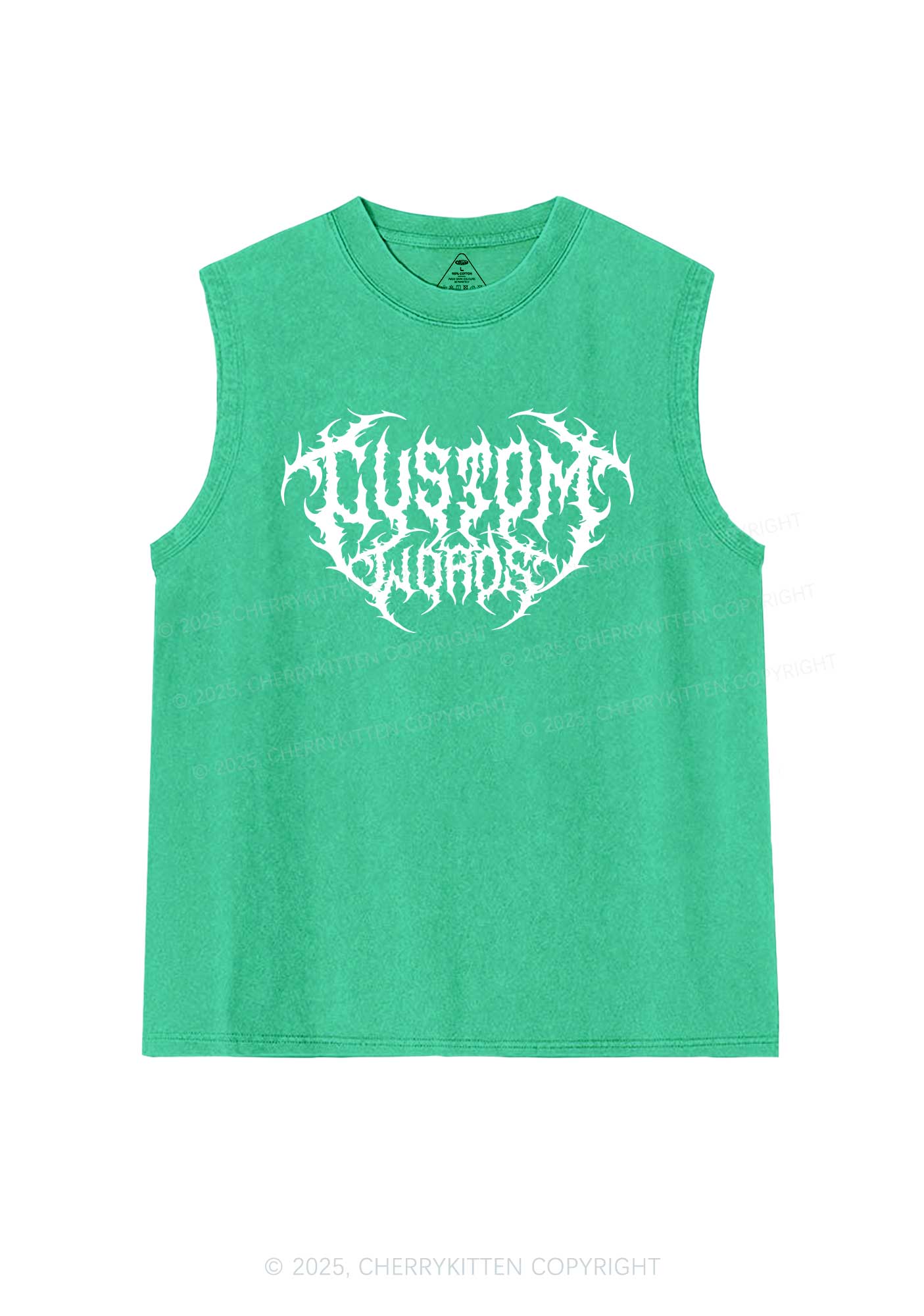 Custom Punk Words Y2K Washed Muscle Tank Cherrykitten - Image 6