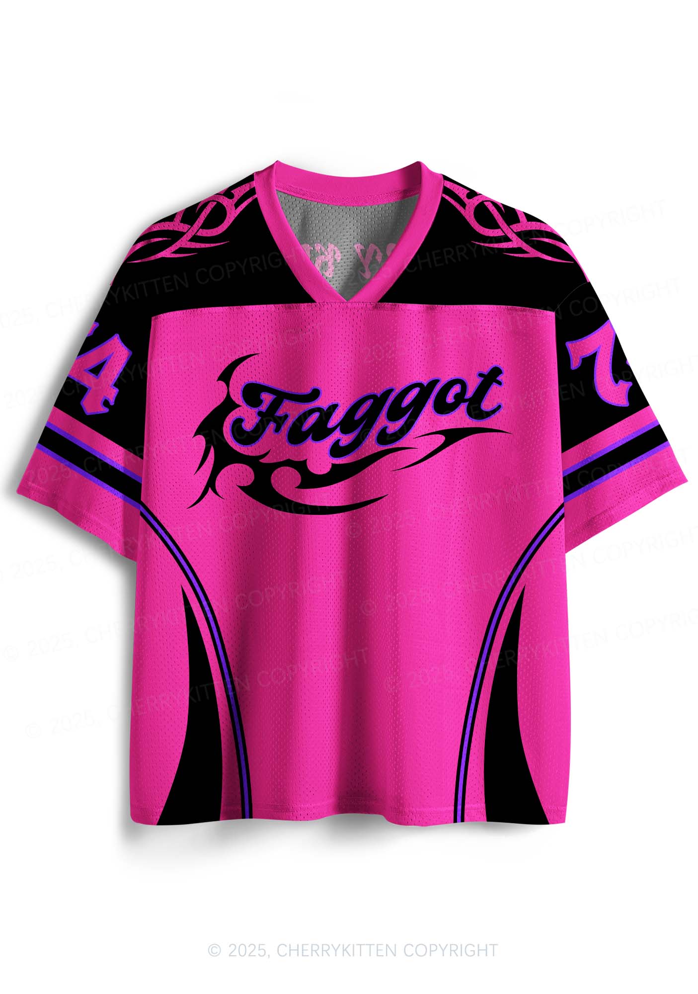 Custom Purple Faggot Pride Y2K Sport Jersey Shirts Cherrykitten - Image 2