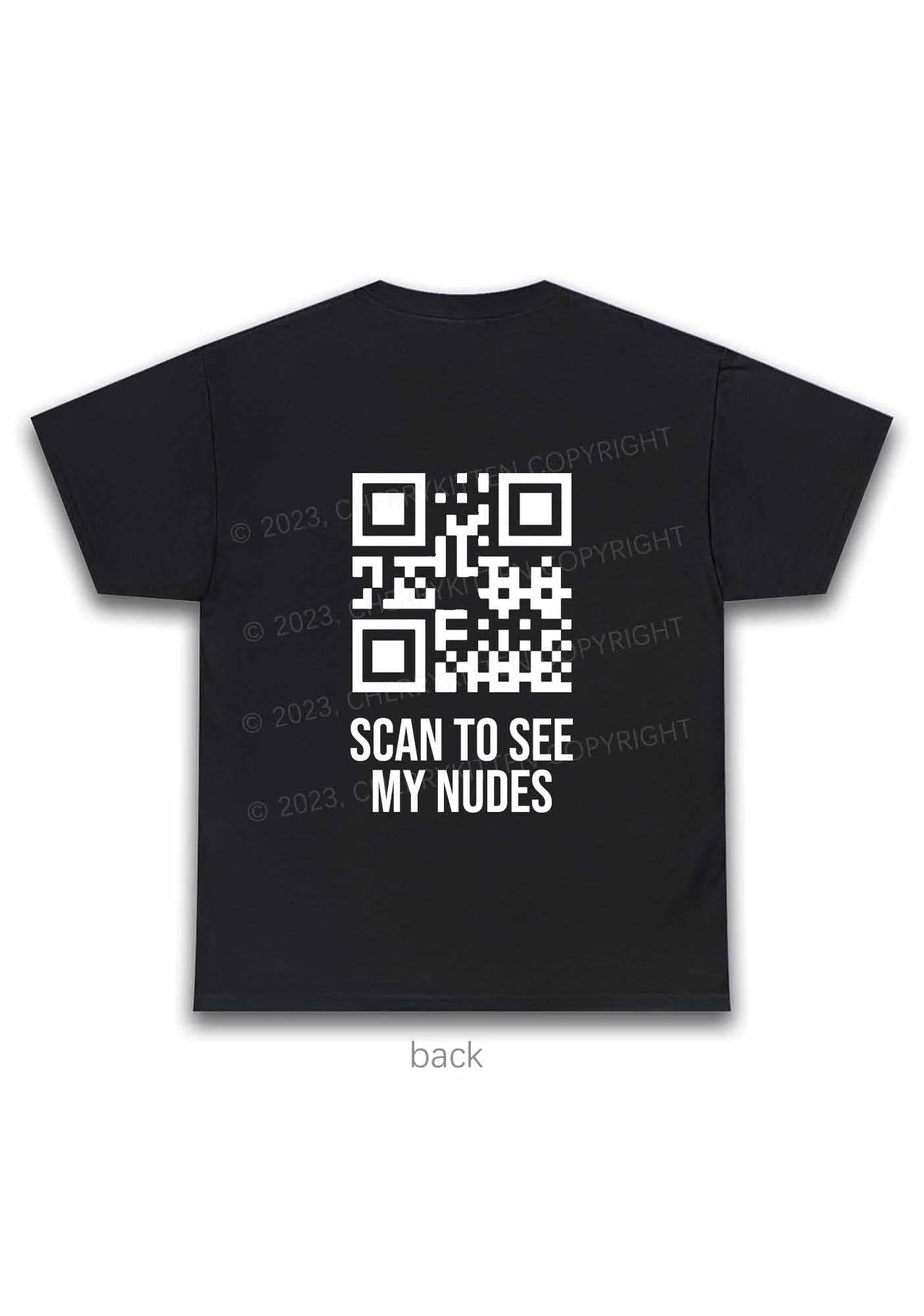 Custom QR Code Scan My Nxdes Y2K Chunky Shirt Cherrykitten - Image 2
