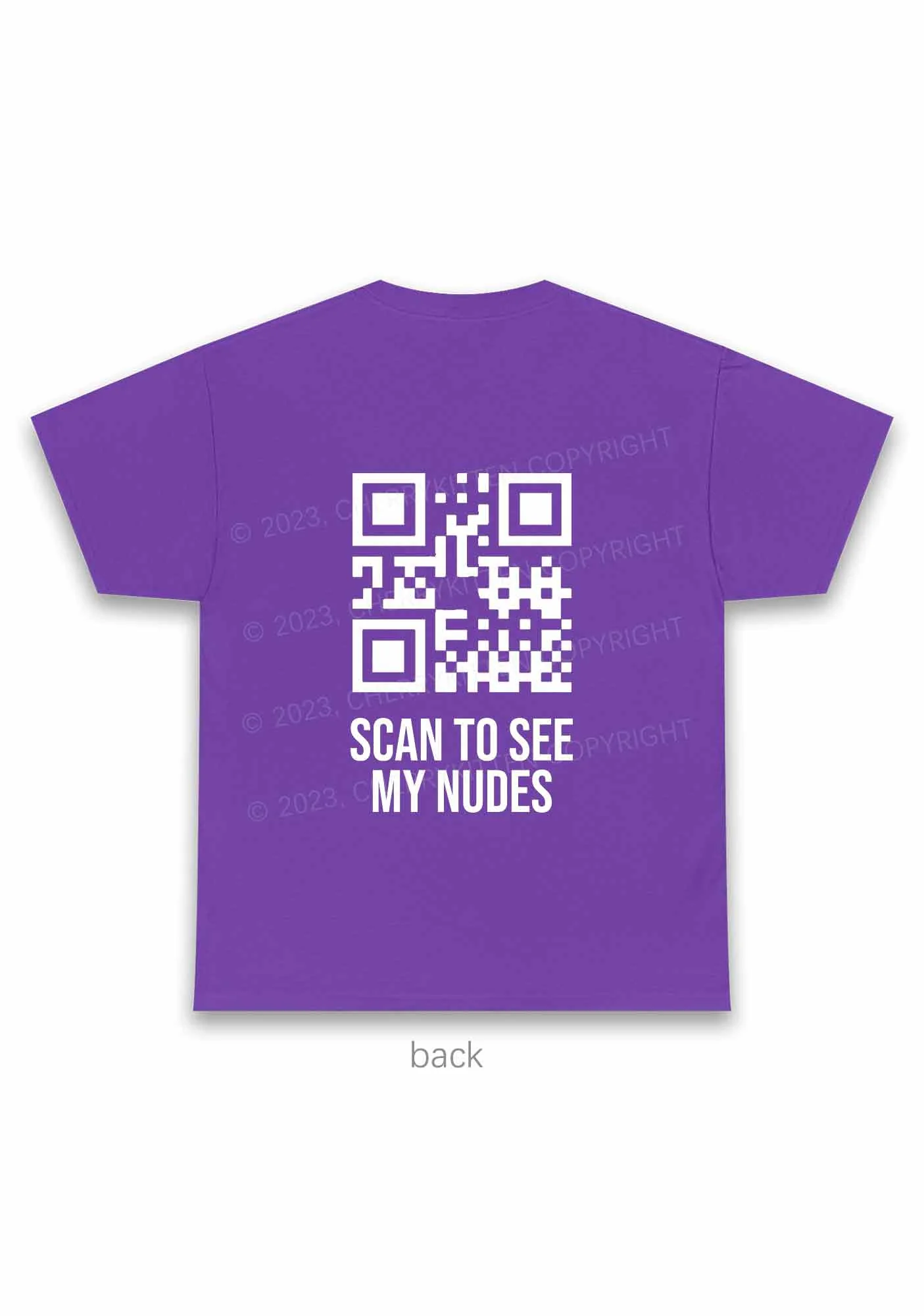 Custom QR Code Scan My Nxdes Y2K Chunky Shirt Cherrykitten - Image 3