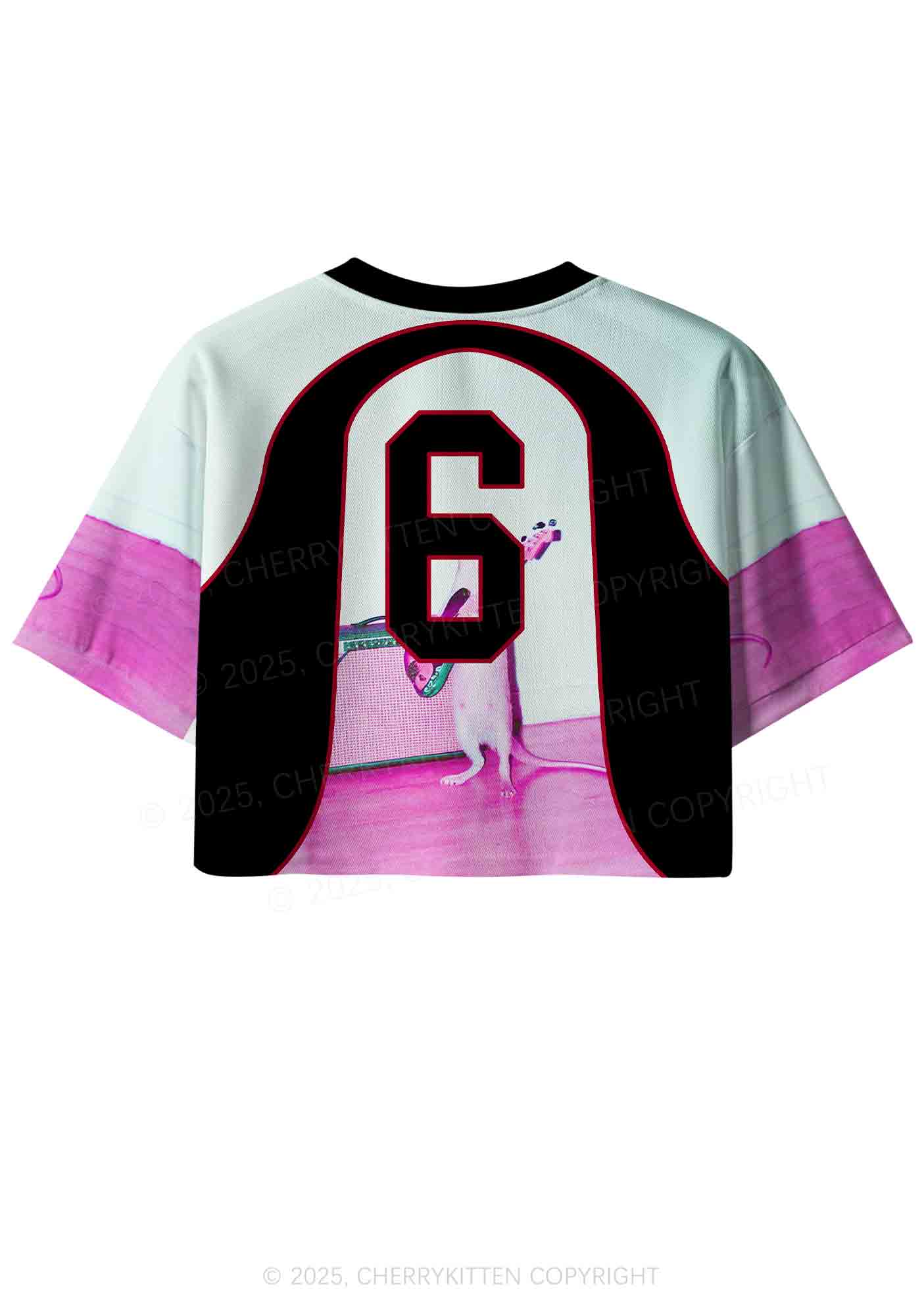 Custom Rat Guitarist Y2K Crop Sport Jersey Shirts Cherrykitten - Image 3