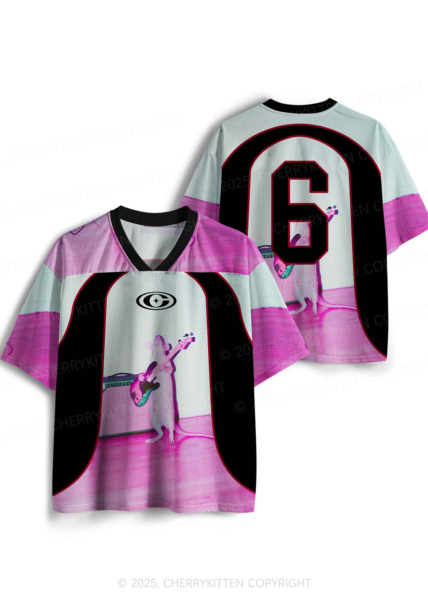 Custom Rat Guitarist Y2K Sport Jersey Shirts Cherrykitten - Image 3