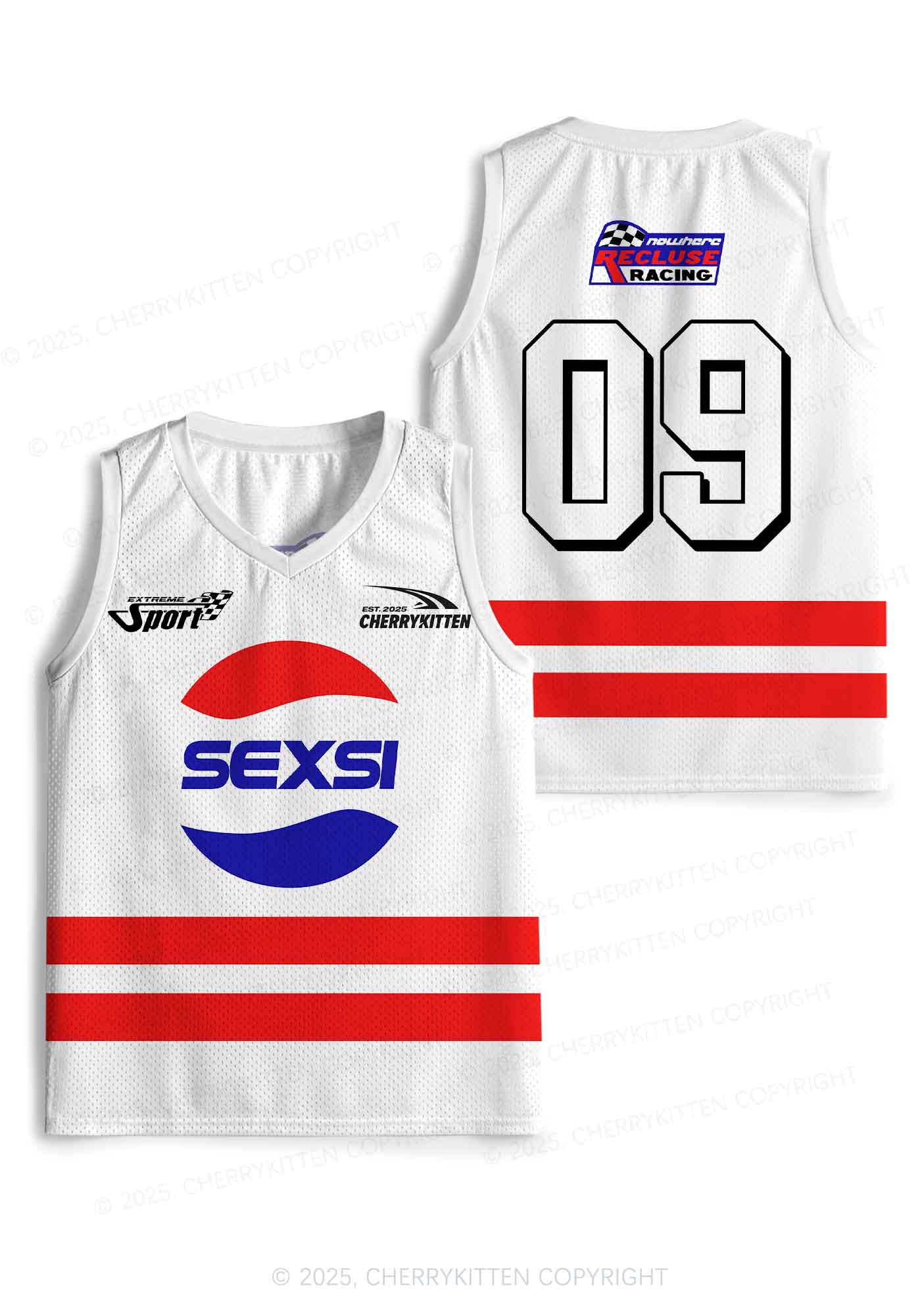 Custom Red Blue Sexsi Y2K Sport Jersey Tank Cherrykitten - Image 5