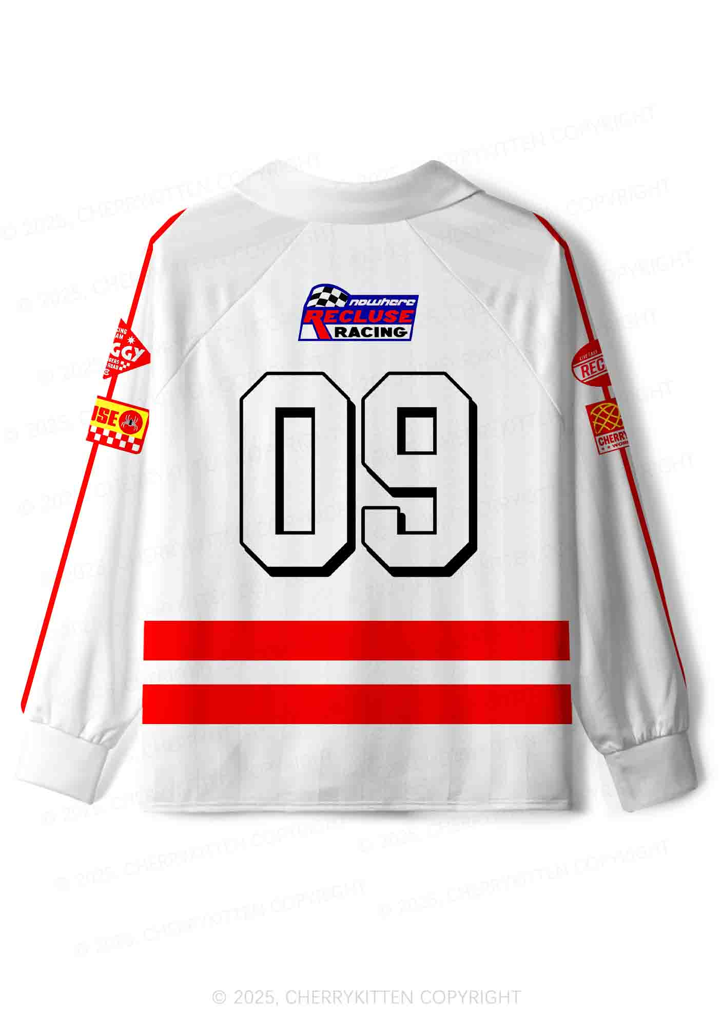 Custom Red Blue Sexsi Y2K Sport Long Sleeve Jersey Shirts Cherrykitten - Image 2