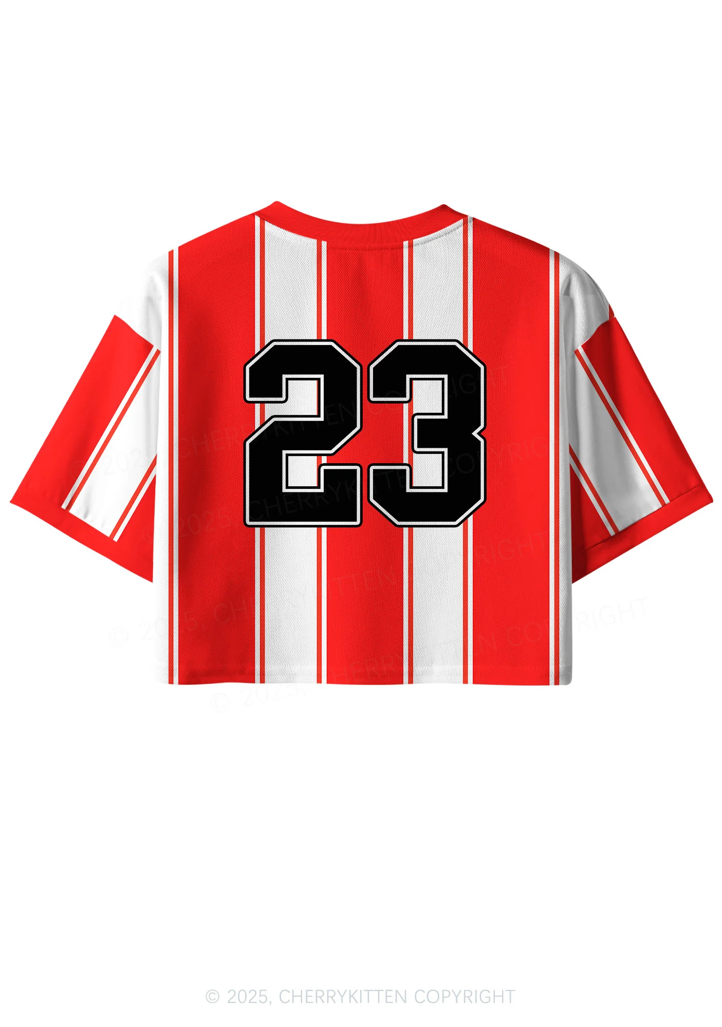 Custom Red Choke Me Y2K Crop Sport Jersey Shirts Cherrykitten - Image 2