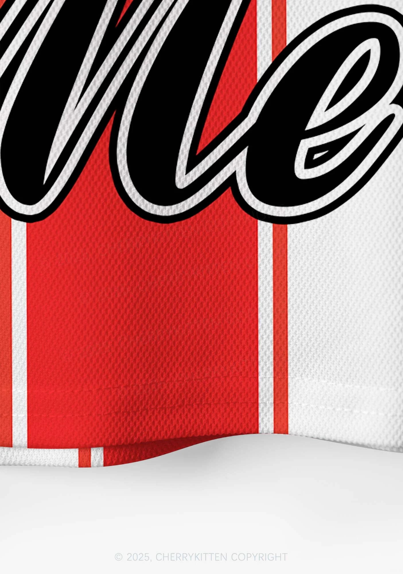 Custom Red Choke Me Y2K Crop Sport Jersey Shirts Cherrykitten - Image 5