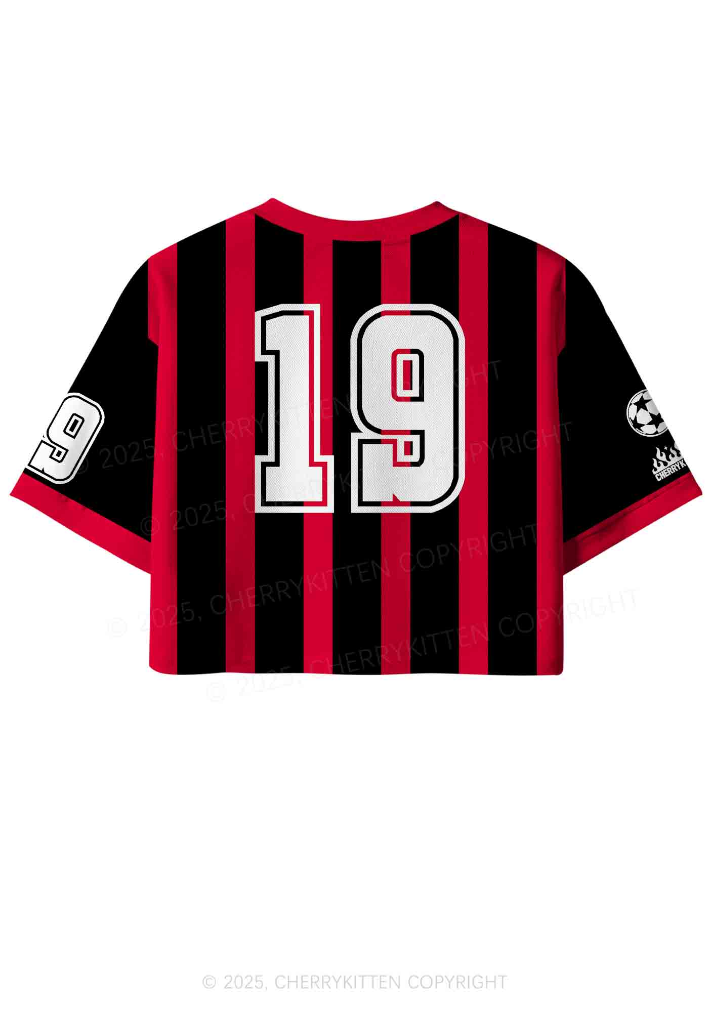 Custom Red Cxxt Stars Y2K Crop Sport Jersey Shirts Cherrykitten - Image 2