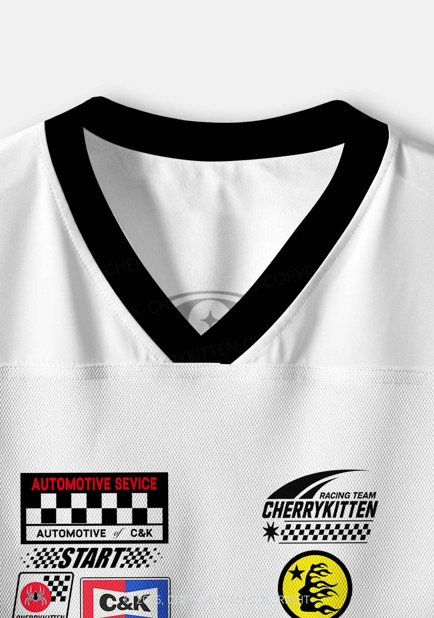 Custom Red Cxxt Y2K Crop Sport Jersey Shirts Cherrykitten - Image 4