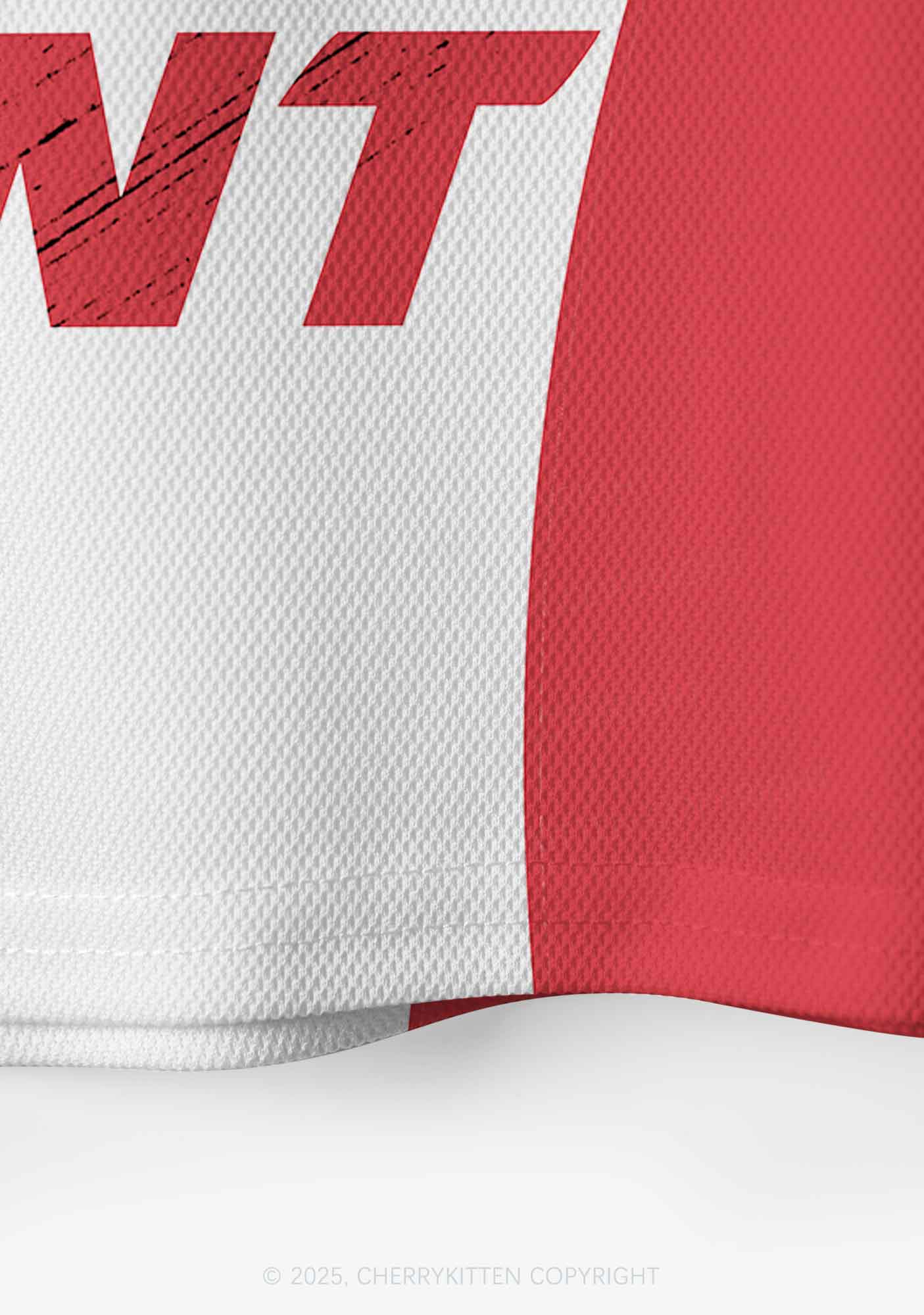 Custom Red Cxxt Y2K Crop Sport Jersey Shirts Cherrykitten - Image 5
