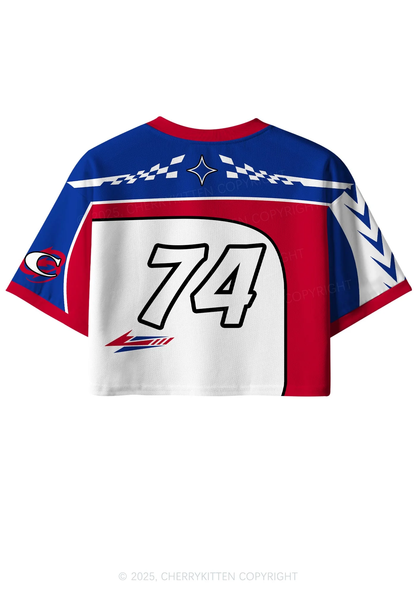 Custom Red Feral Y2K Crop Sport Jersey Shirts Cherrykitten - Image 2