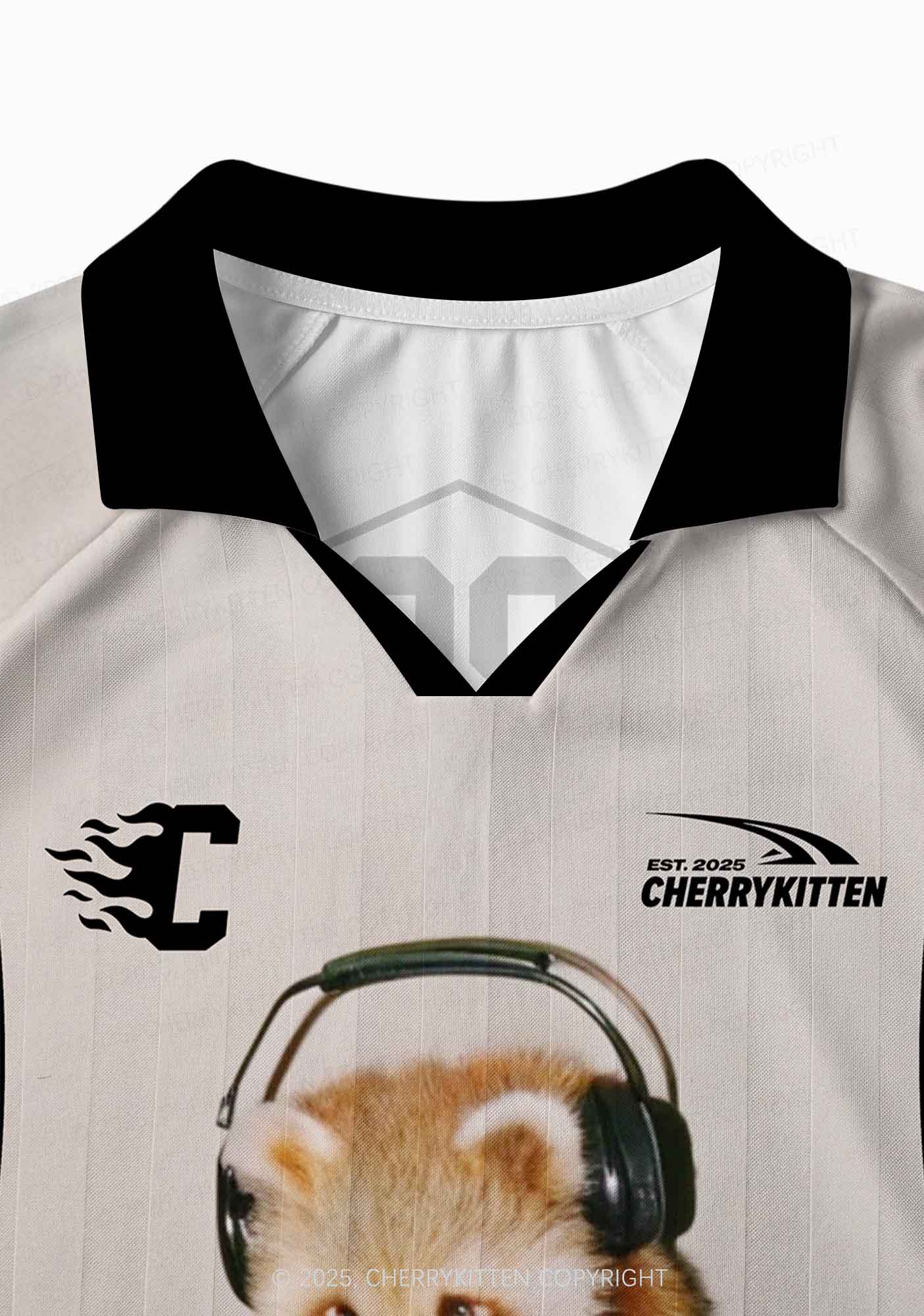 Custom Red Panda DJ Y2K Sport Long Sleeve Jersey Shirts Cherrykitten - Image 4