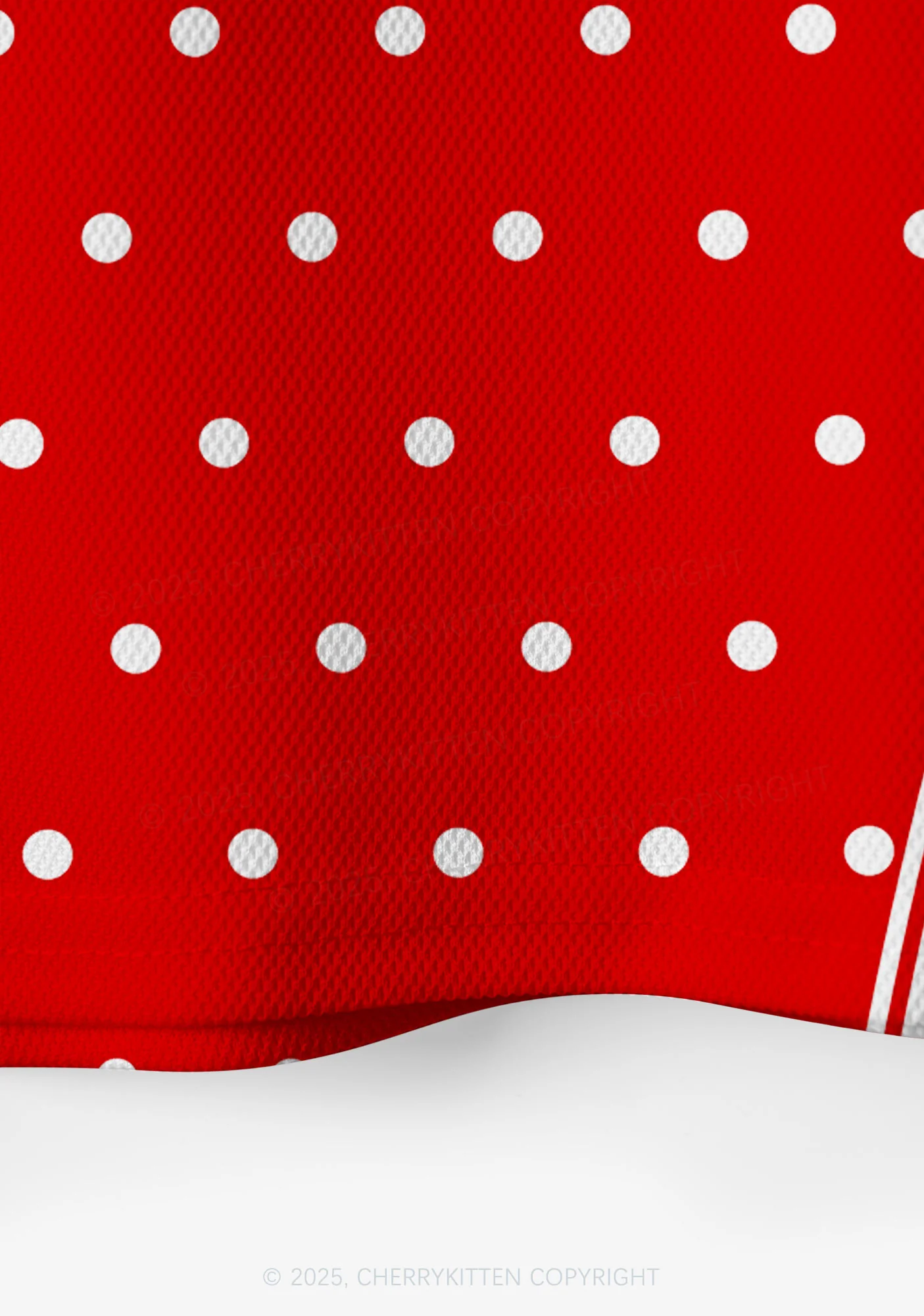 Custom Red Polka Dots Cxxt Y2K Crop Sport Jersey Shirts Cherrykitten - Image 5