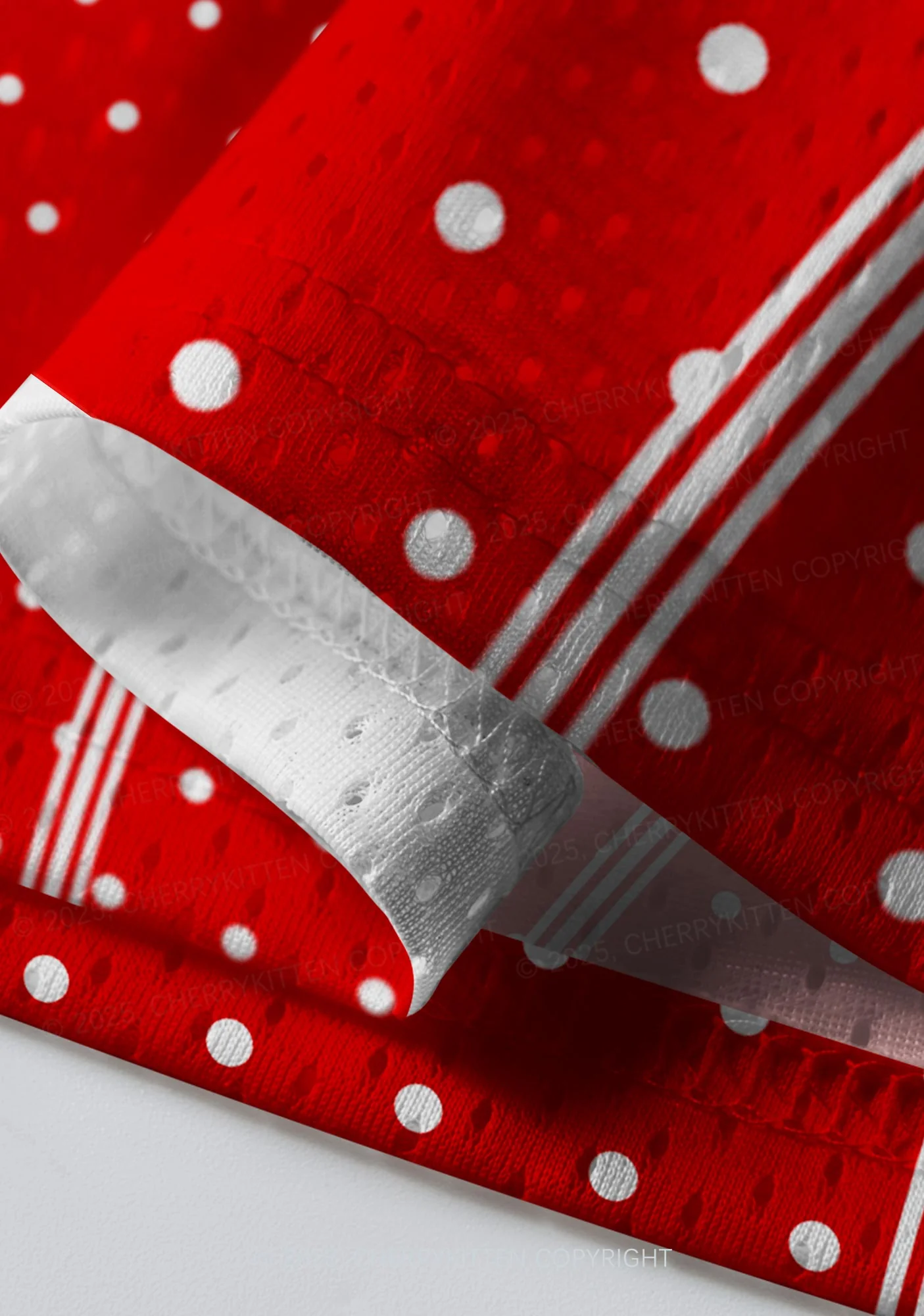 Custom Red Polka Dots Cxxt Y2K Sport Jersey Shirts Cherrykitten - Image 5