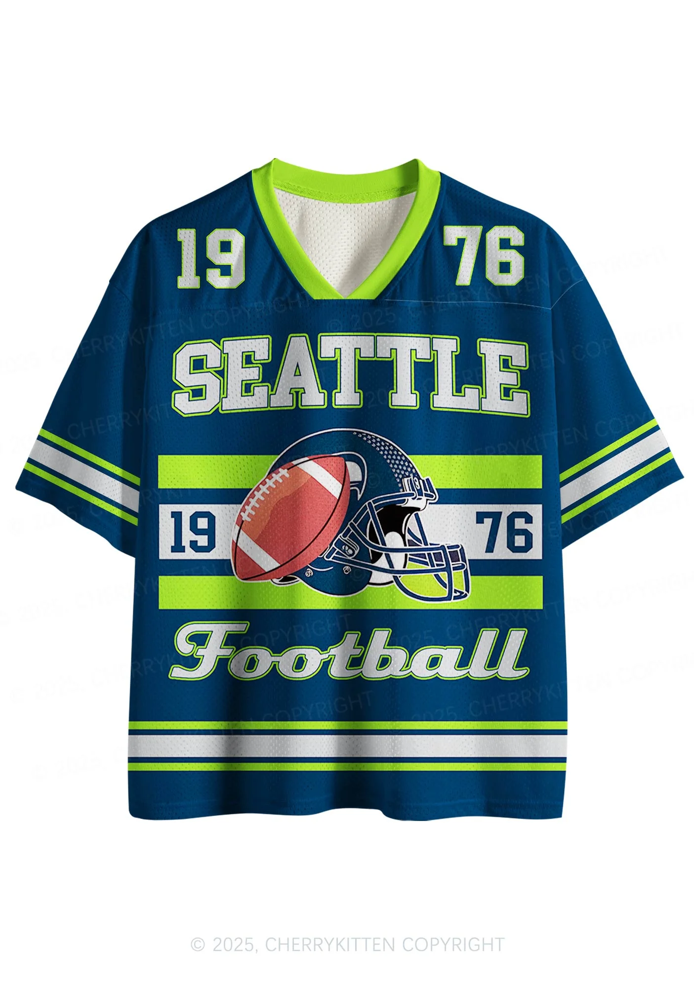 Custom Retro Green Football Team Y2K Sport Jersey Shirts Cherrykitten - Image 2