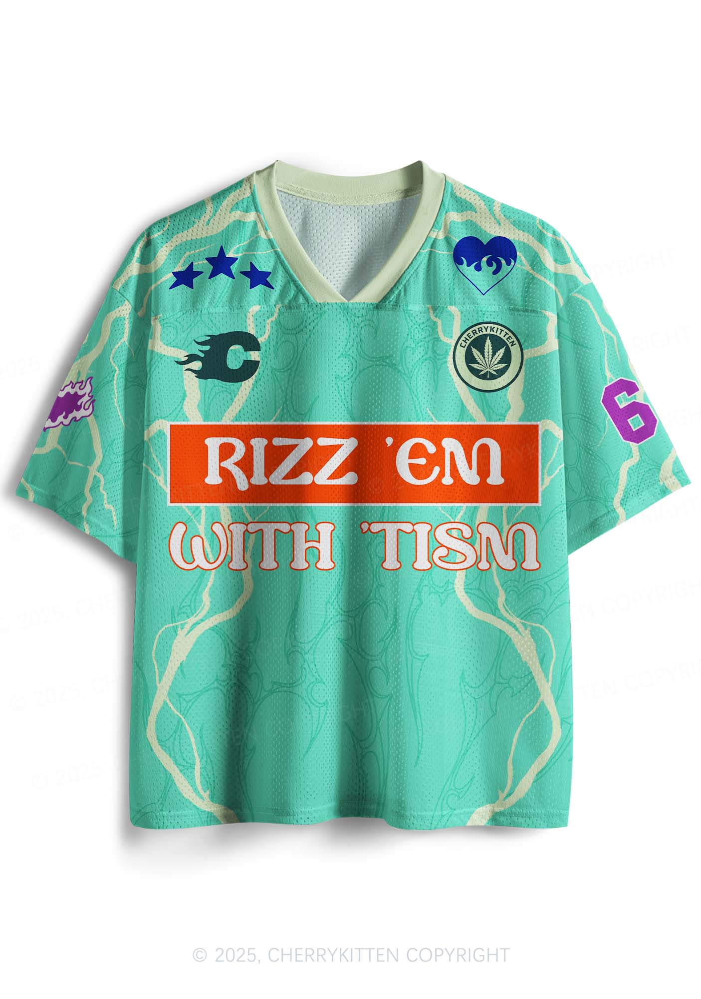 Custom Rizz Em With The Tism Y2K Sport Jersey Shirts Cherrykitten - Image 2