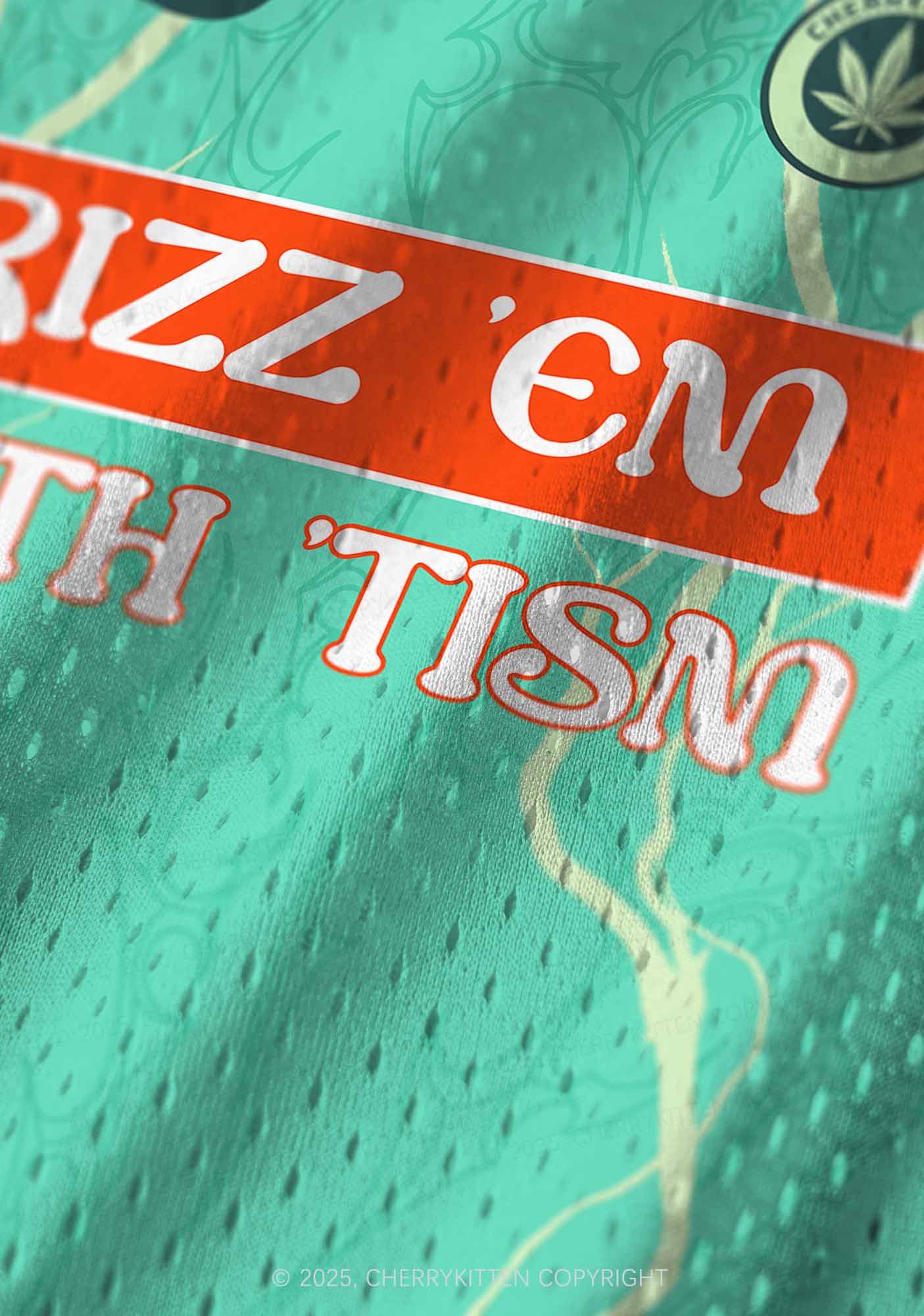 Custom Rizz Em With The Tism Y2K Sport Jersey Tank Cherrykitten - Image 4