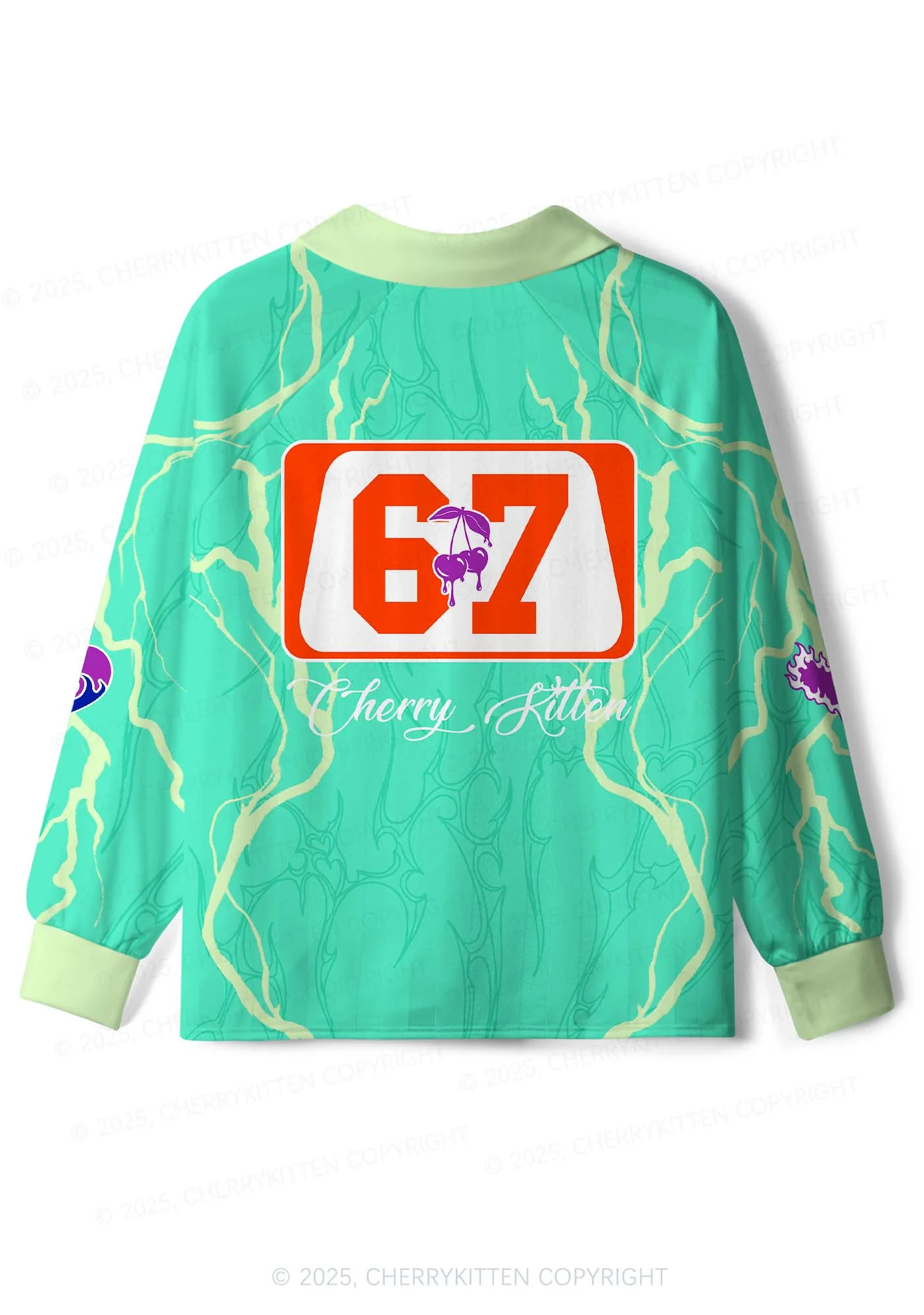 Custom Rizz Em With The Tism Y2K Sport Long Sleeve Jersey Shirts Cherrykitten - Image 3