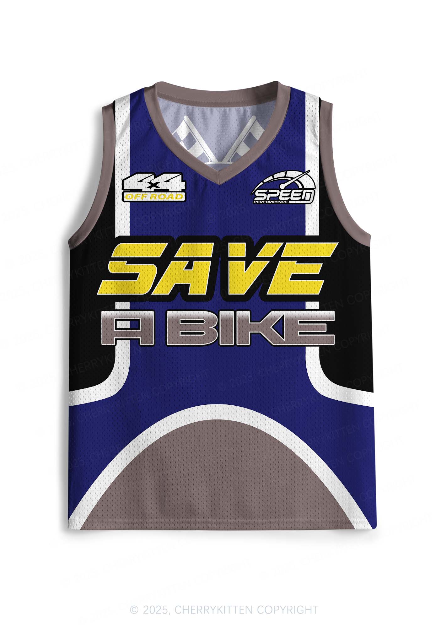 Custom Save A Bike Y2K Sport Jersey Tank Cherrykitten - Image 2