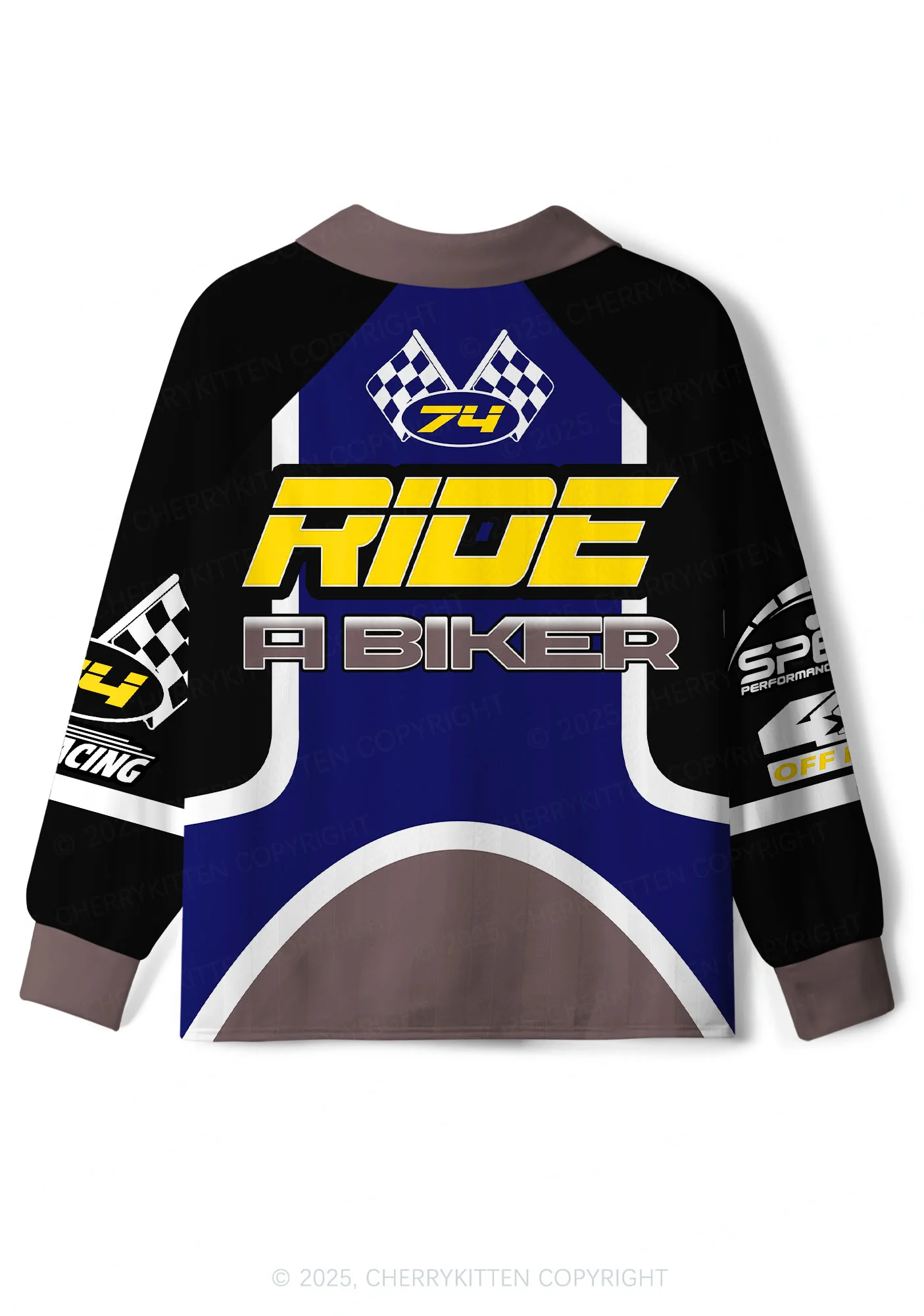 Custom Save A Bike Y2K Sport Long Sleeve Jersey Shirts Cherrykitten - Image 3