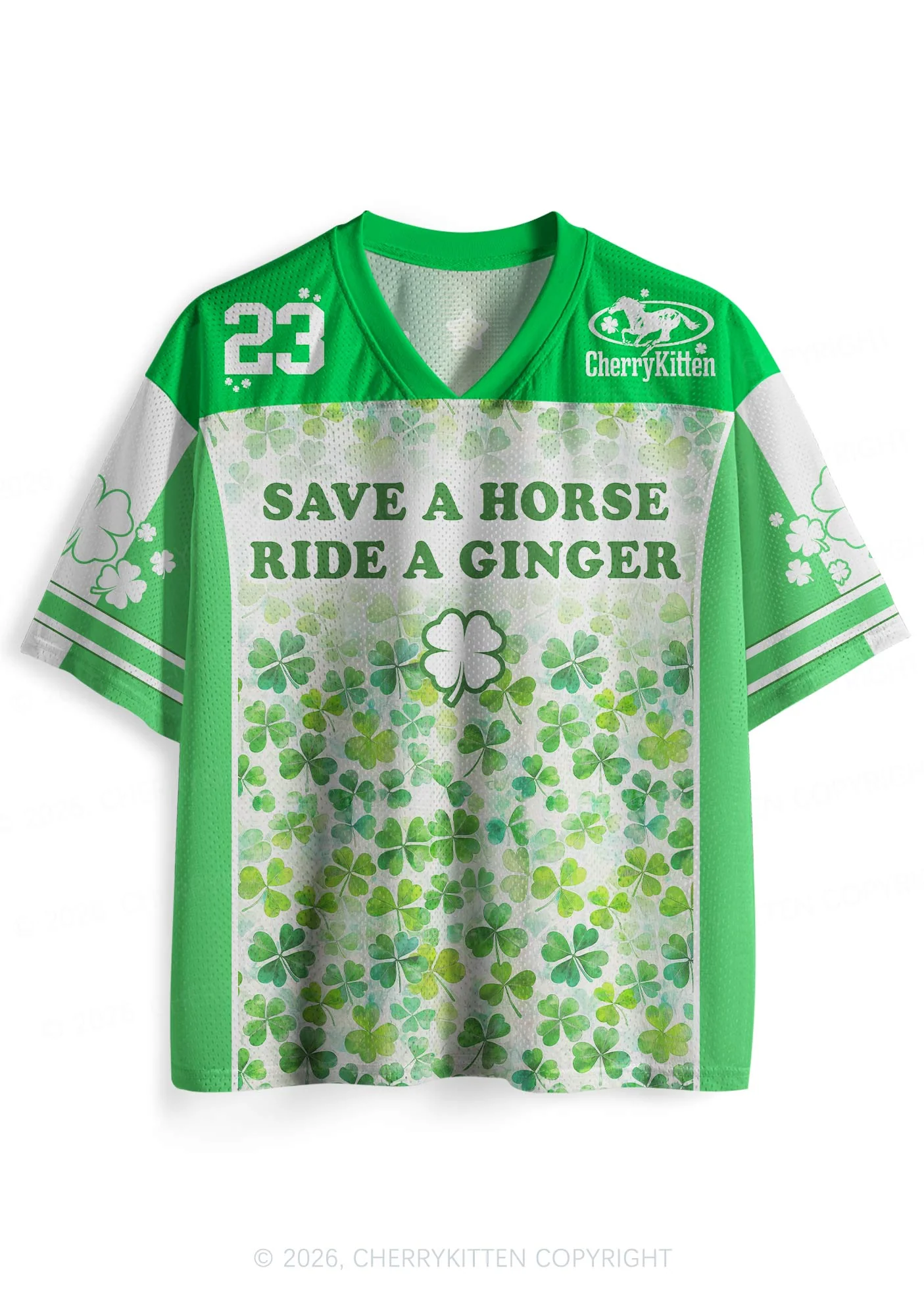 Custom Save A Horse Ride A Ginger St Patricks Y2K Sport Jersey Shirts Cherrykitten - Image 3