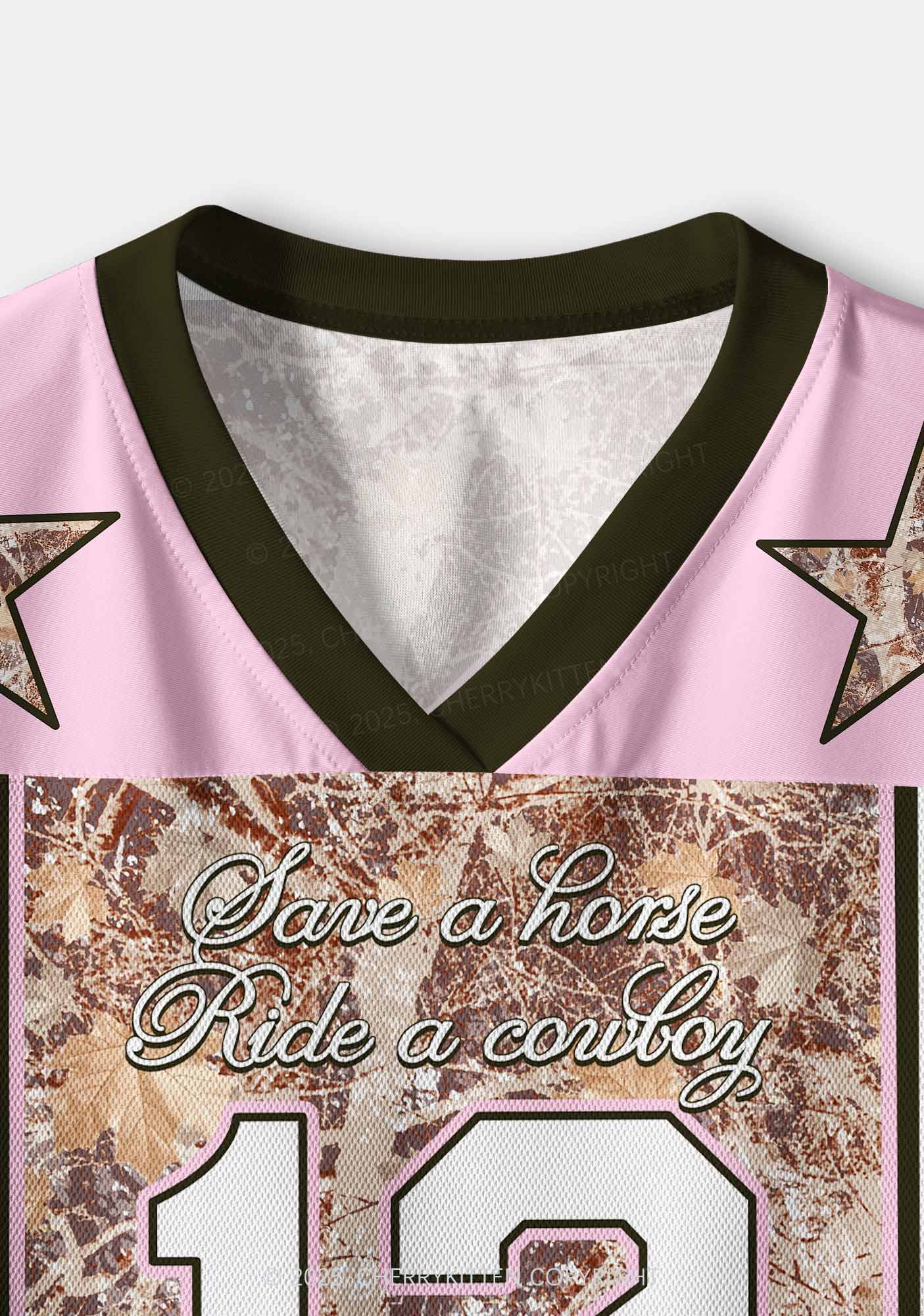 Custom Save A Horse Y2K Crop Sport Jersey Shirts Cherrykitten - Image 3