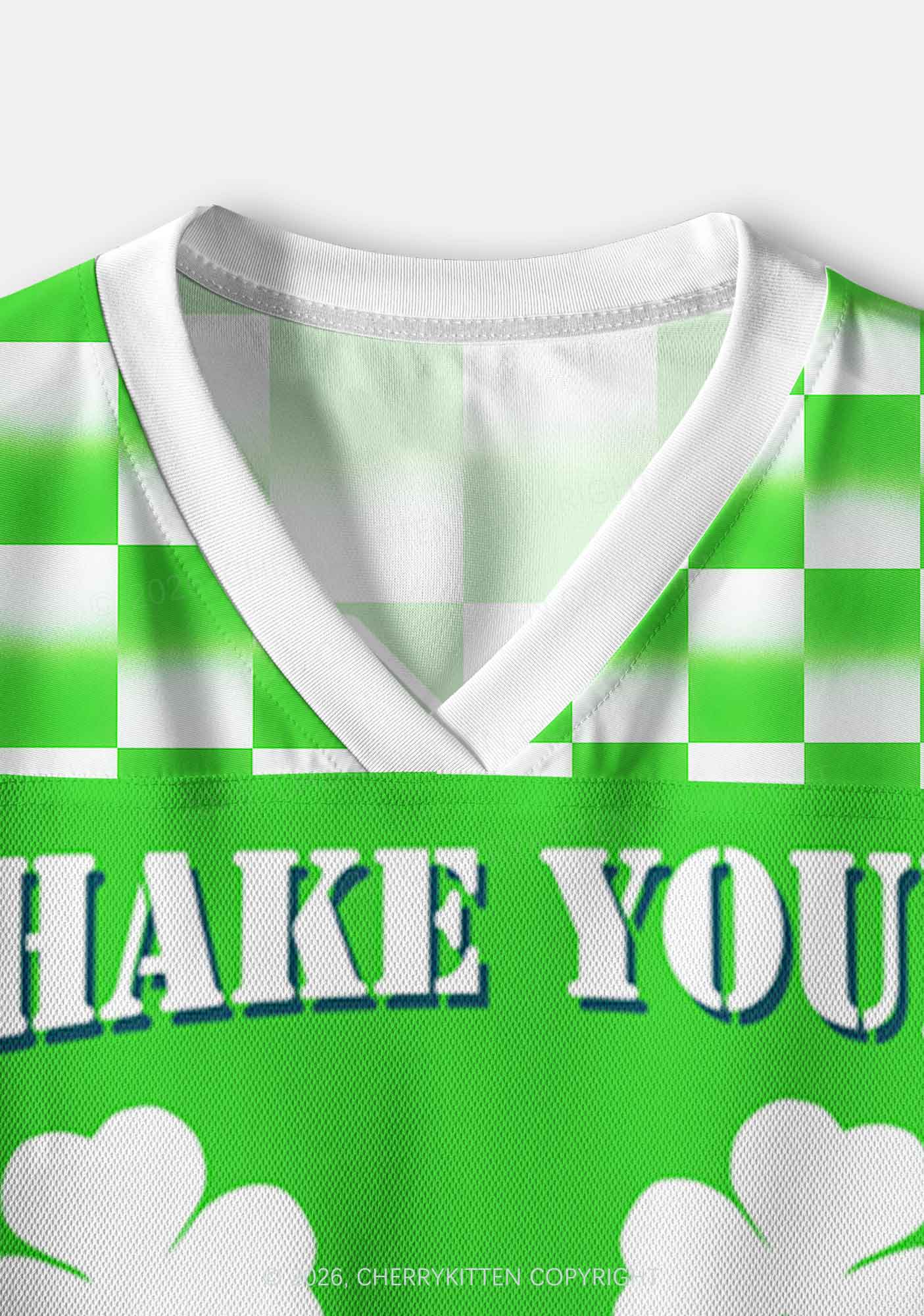Custom Shake Your Shamrocks St Patricks Y2K Crop Sport Jersey Shirts Cherrykitten - Image 5