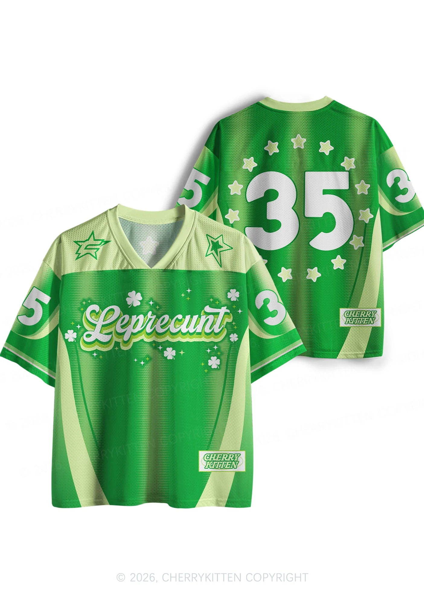 Custom Shamrock Leprecxxt St Patricks Y2K Sport Jersey Shirts Cherrykitten - Image 4