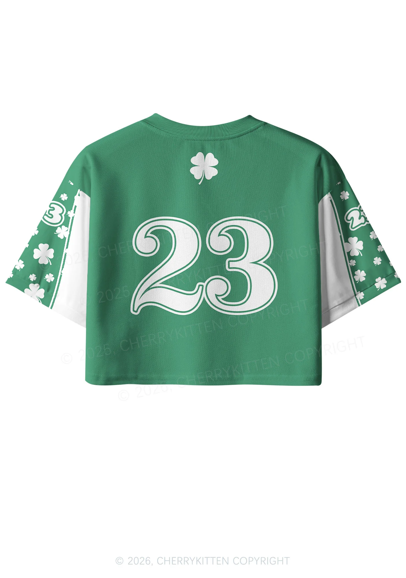 Custom Slainte St Patricks Y2K Crop Sport Jersey Shirts Cherrykitten - Image 4