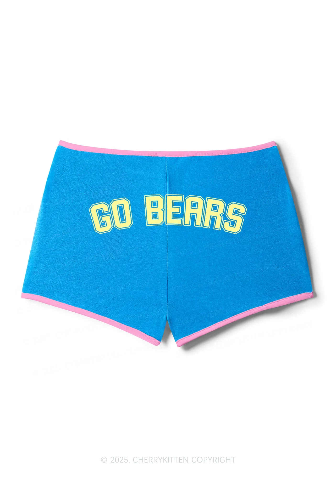 Custom Slogan Y2K Contrast Mini Shorts Cherrykitten - Image 4