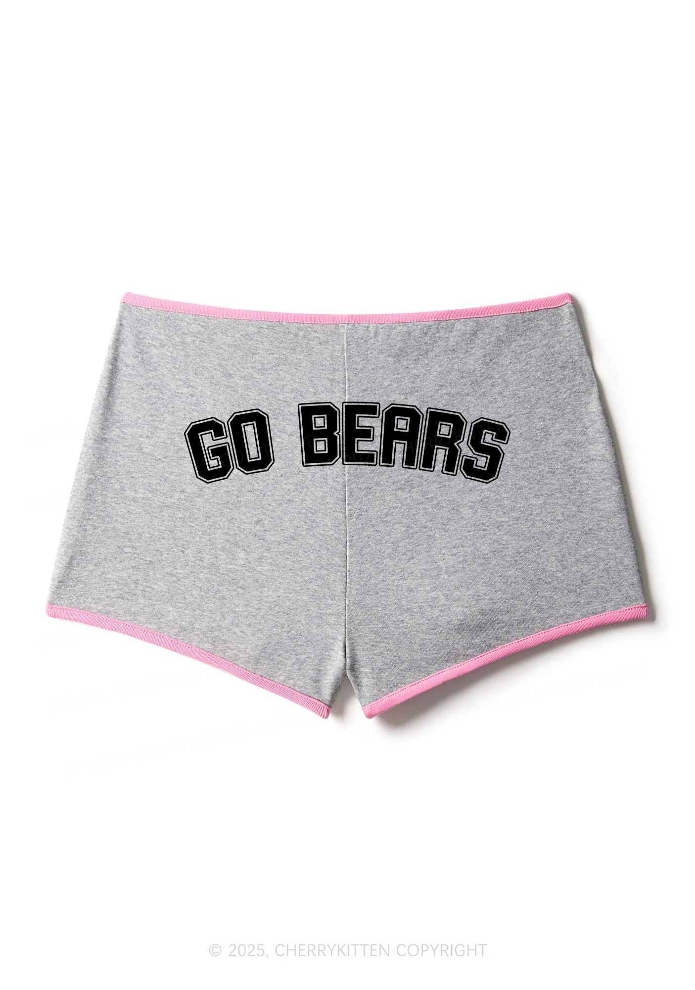 Custom Slogan Y2K Contrast Mini Shorts Cherrykitten - Image 6