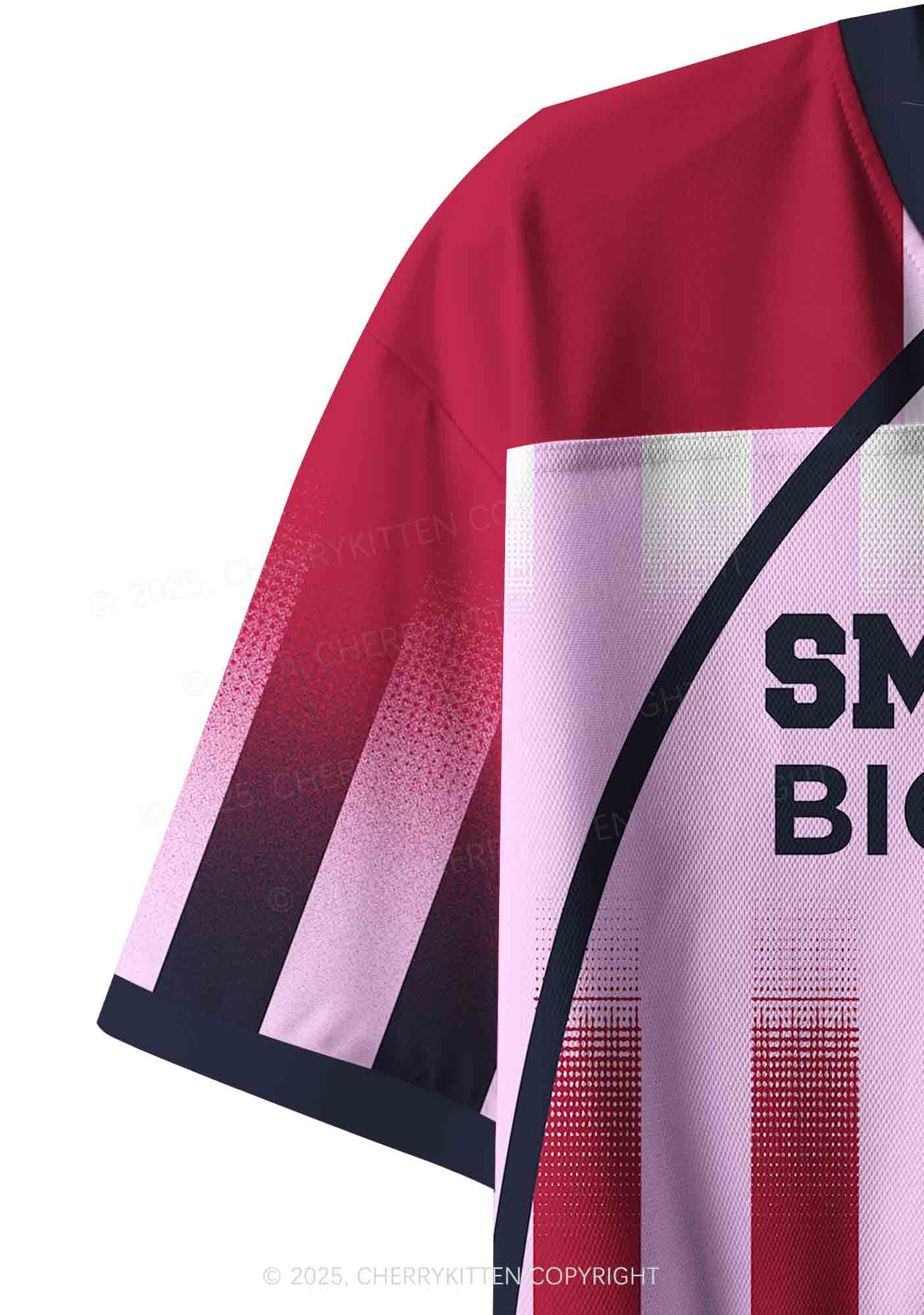Custom Small But Big Heart Y2K Crop Sport Jersey Shirts Cherrykitten - Image 5