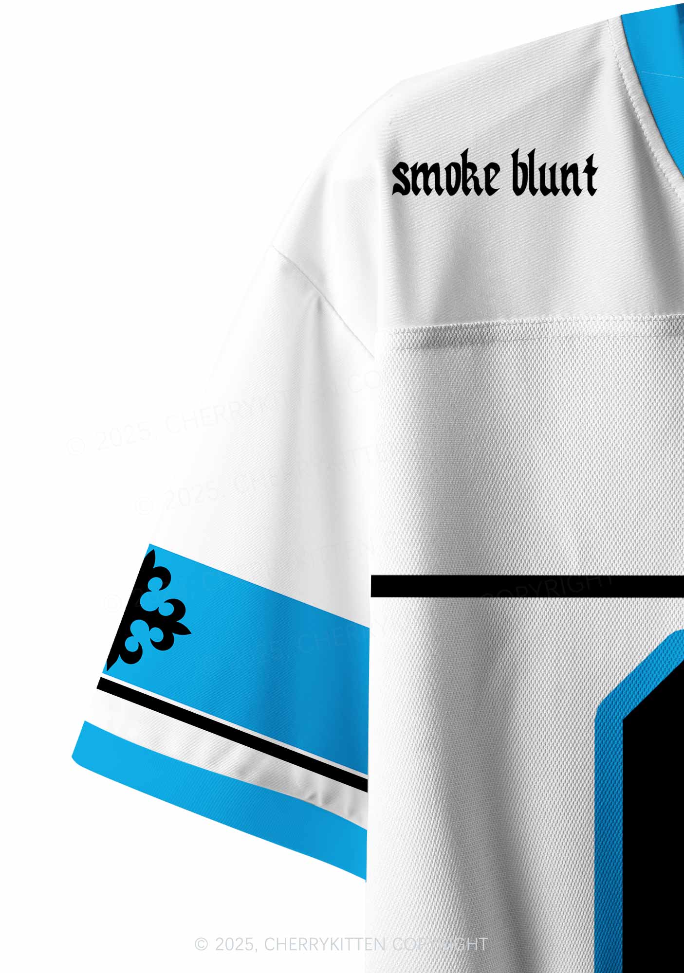 Custom Smoke Blunt Y2K Crop Sport Jersey Shirts Cherrykitten - Image 6