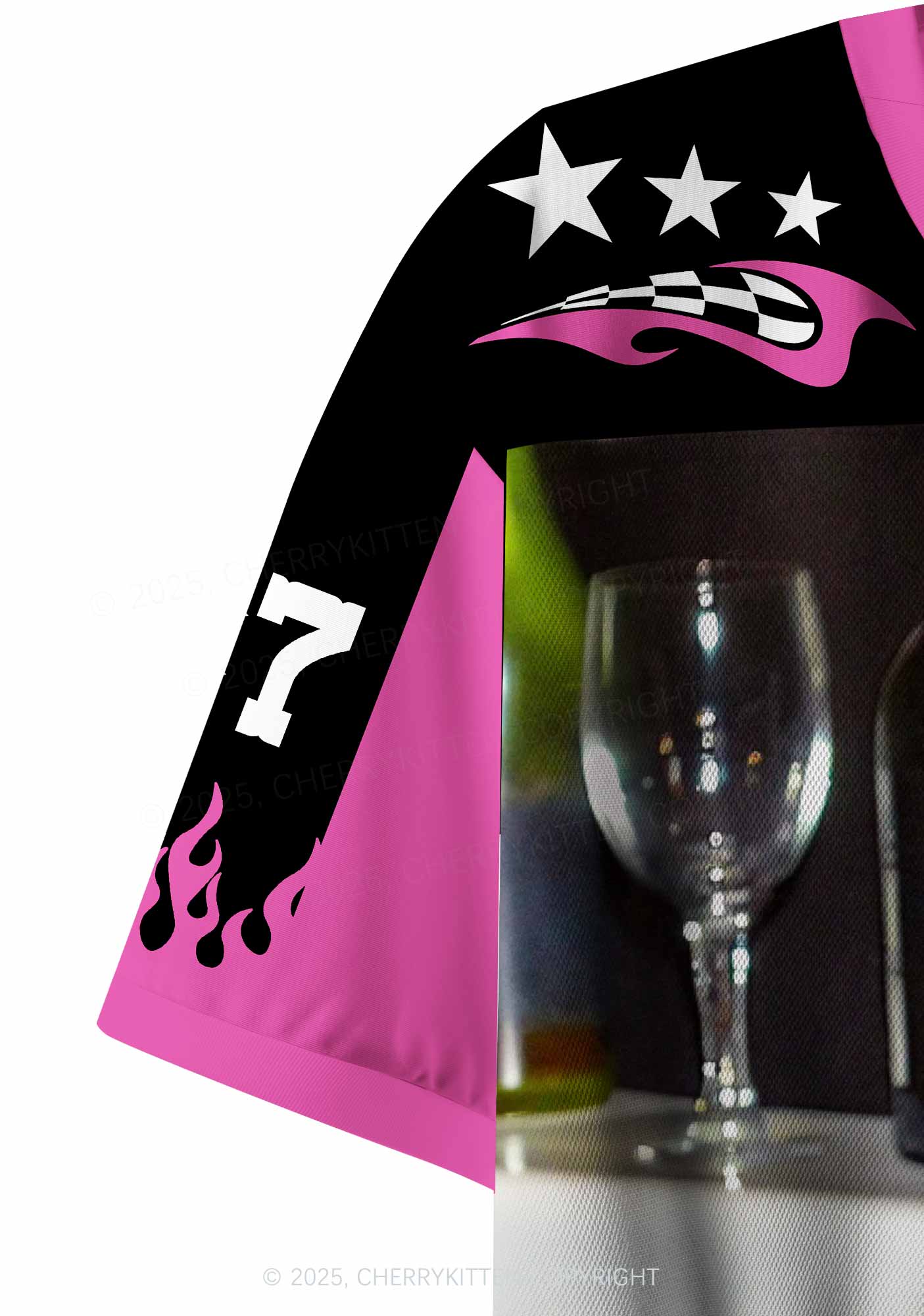 Custom Smoking Woman Y2K Crop Sport Jersey Shirts Cherrykitten - Image 5