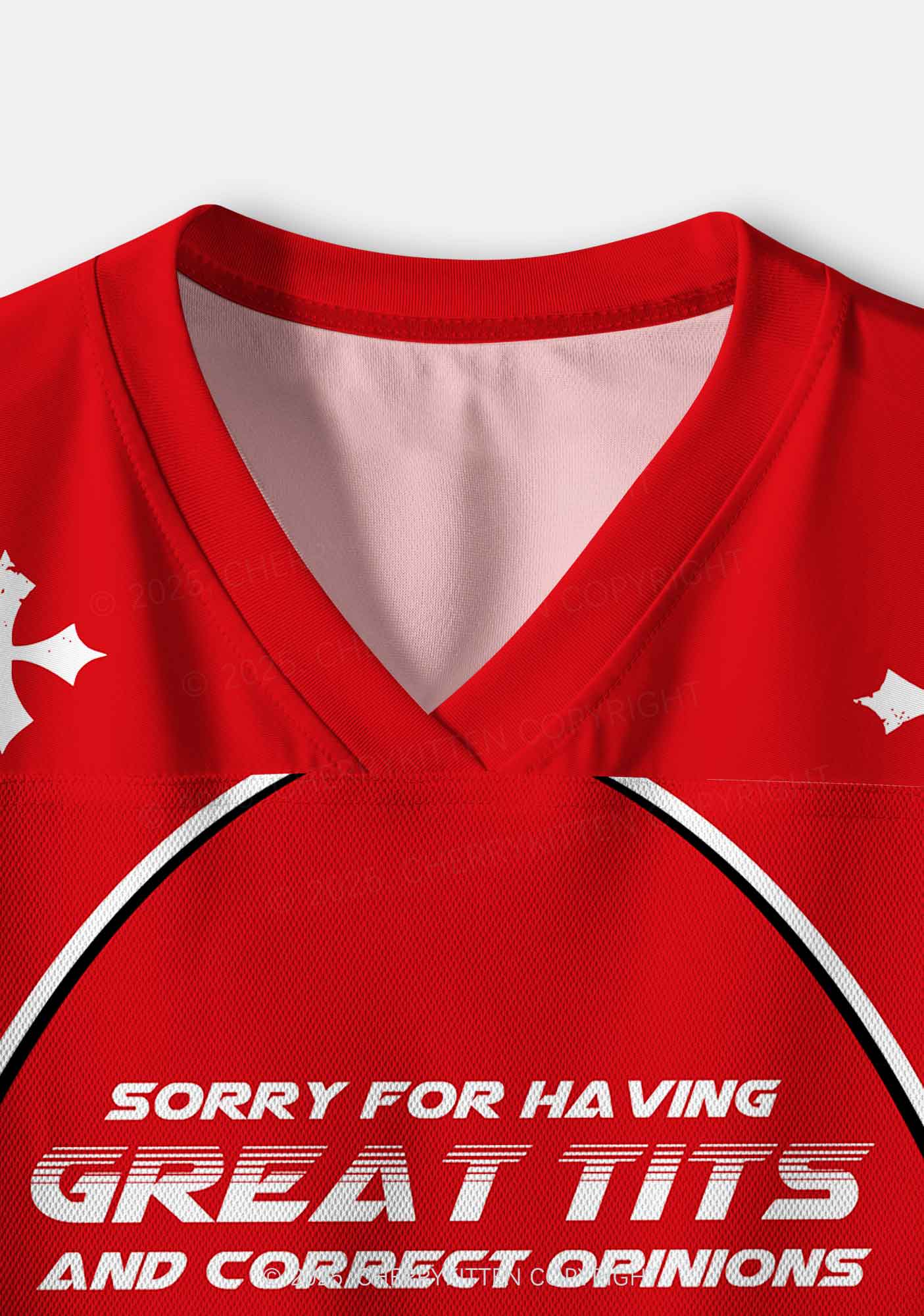 Custom Sorry For Having Correct Opinions Y2K Crop Sport Jersey Shirts Cherrykitten - Image 3