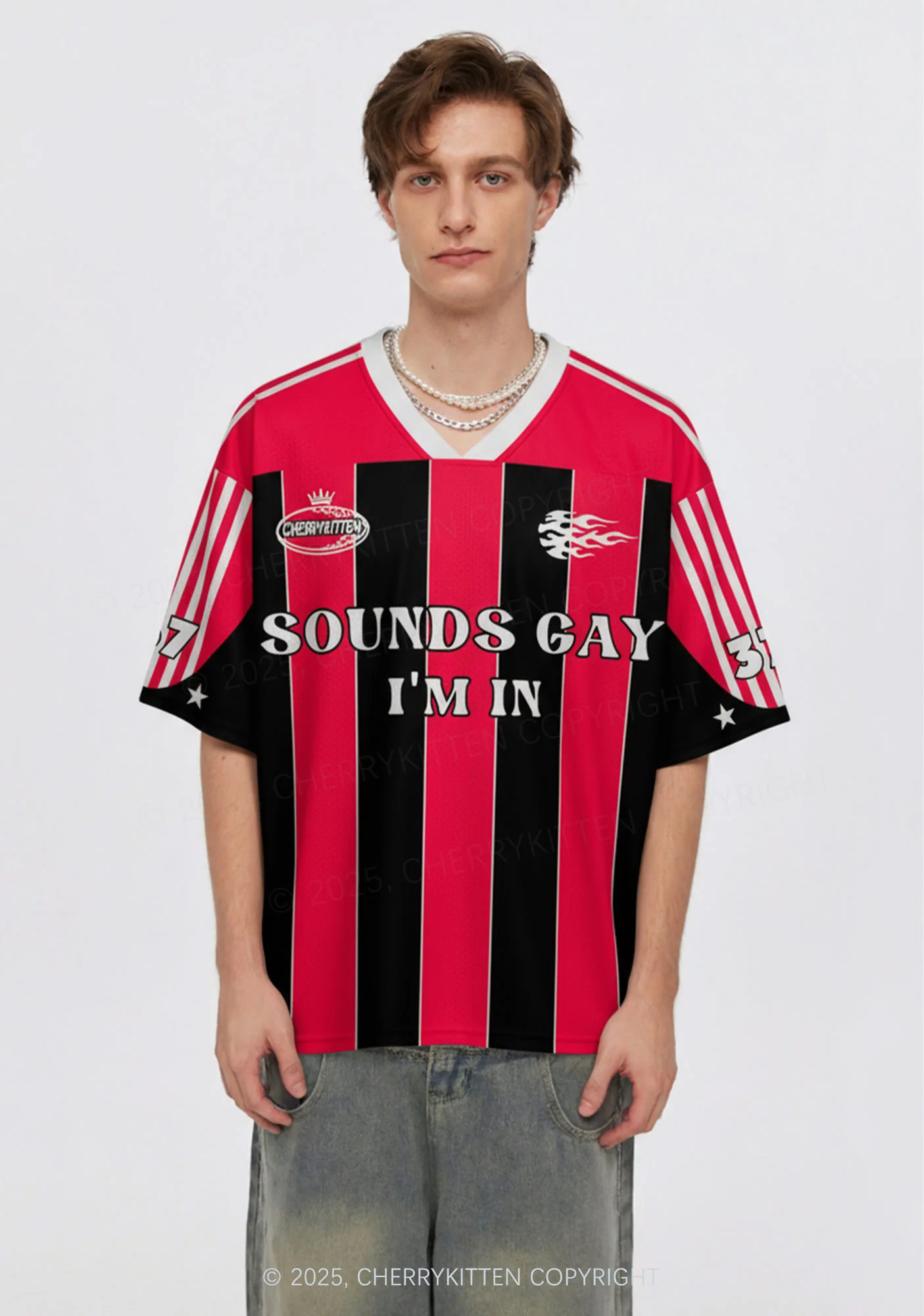 Custom Sounds Gay Im In Pride Y2K Sport Jersey Shirts Cherrykitten - Image 2