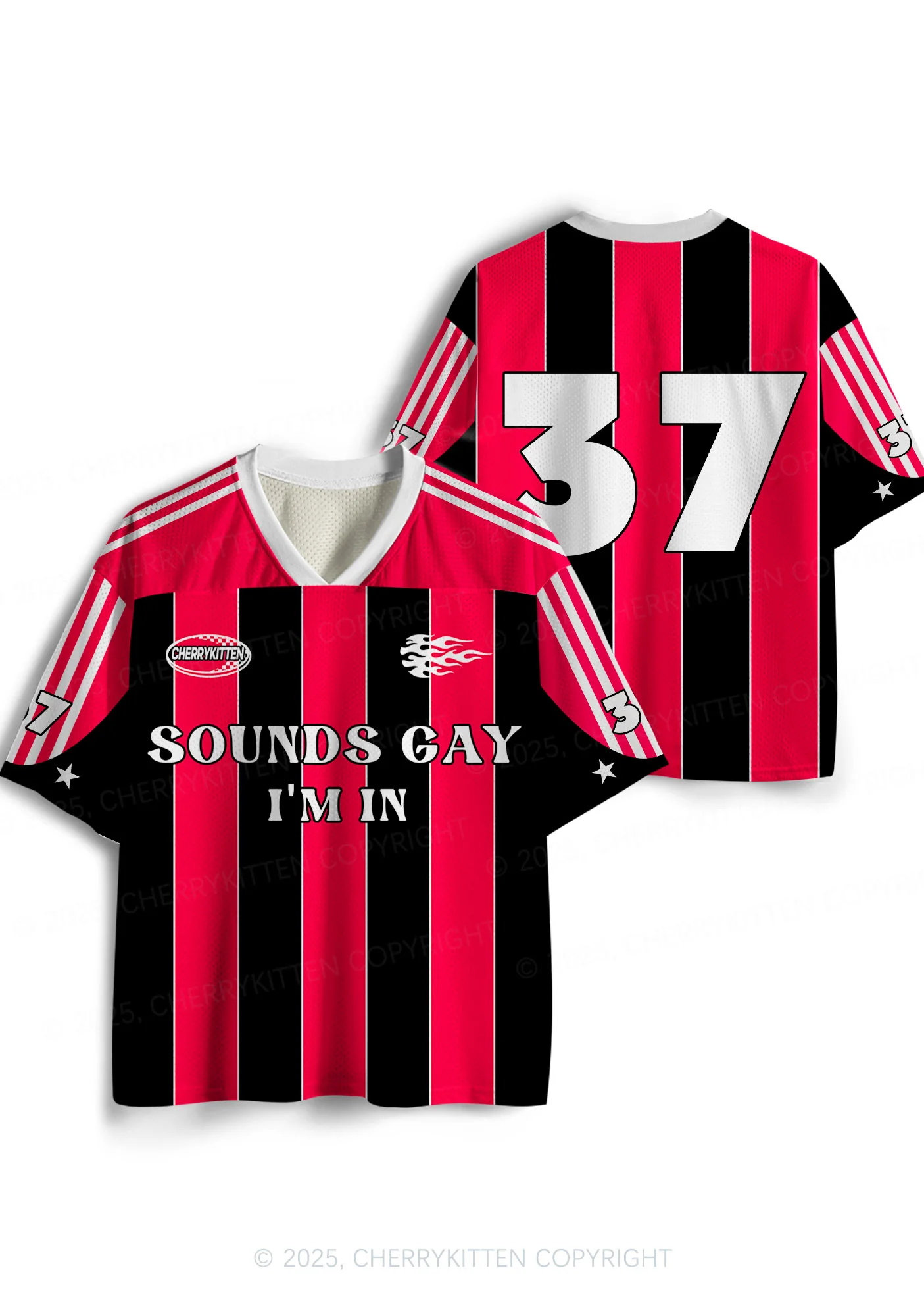 Custom Sounds Gay Im In Pride Y2K Sport Jersey Shirts Cherrykitten - Image 3