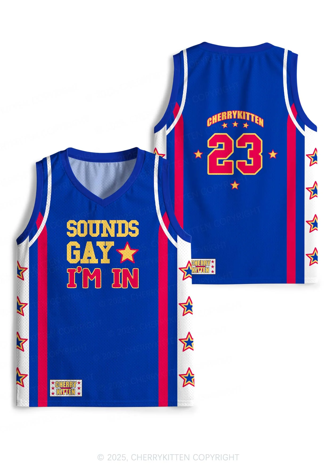 Custom Sounds Gay Pride Y2K Sport Jersey Tank Cherrykitten - Image 3