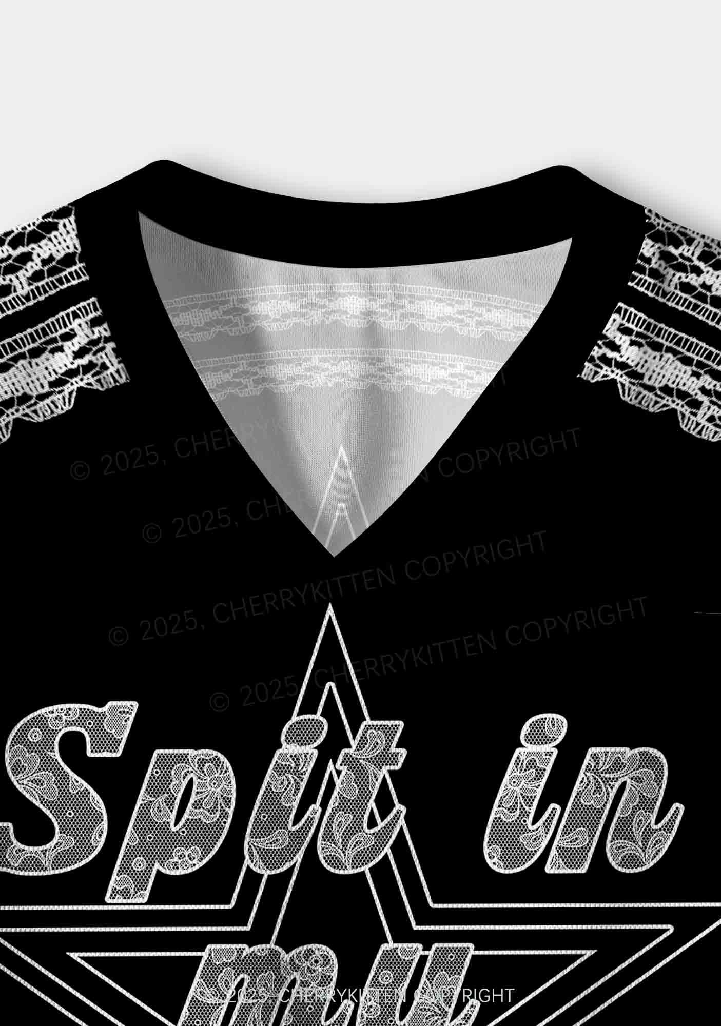 Custom Spit In My Mouth Y2K Crop Sport Jersey Shirts Cherrykitten - Image 4