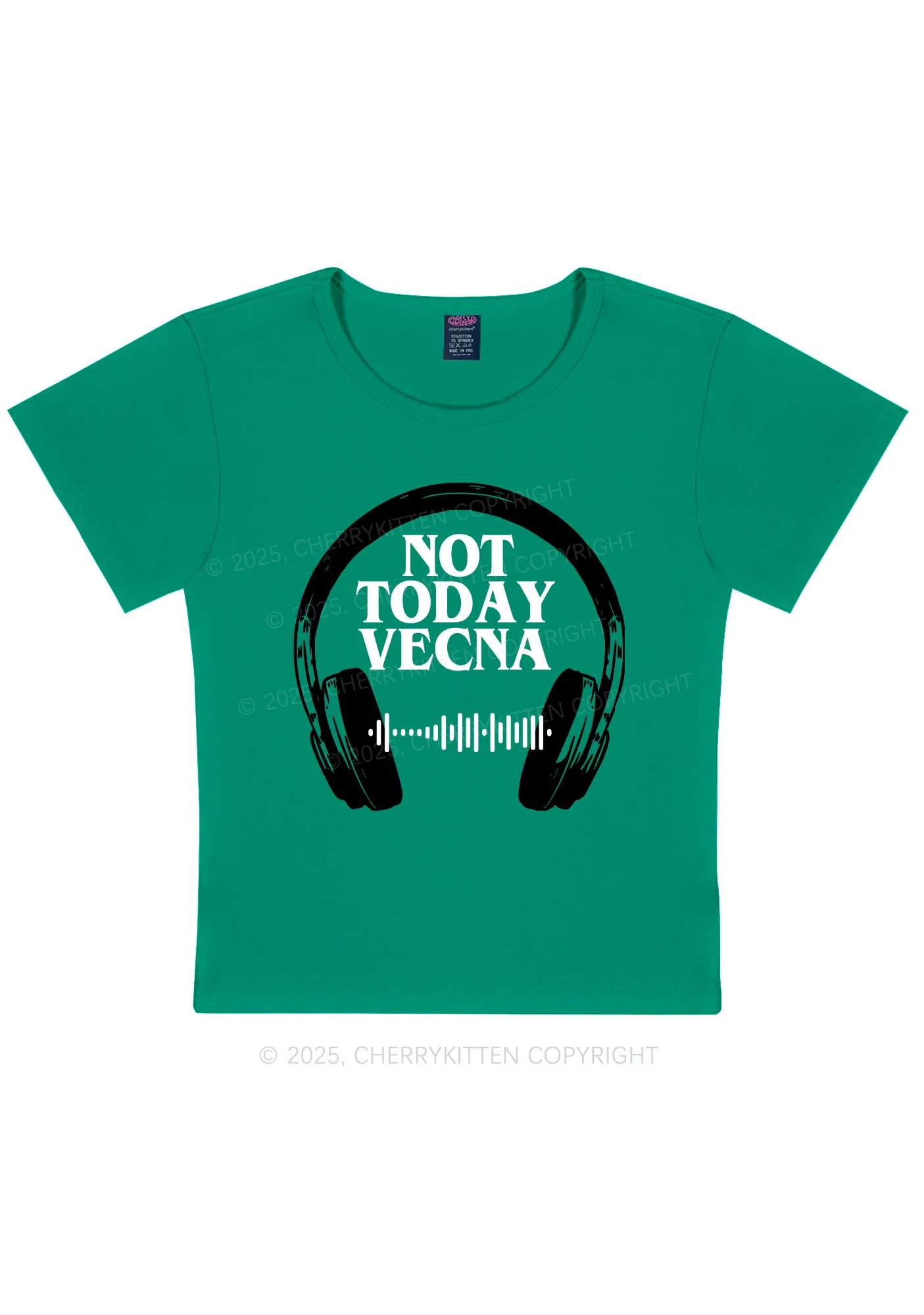 Custom Spotify Code Not Today Y2K Baby Tee Cherrykitten - Image 12