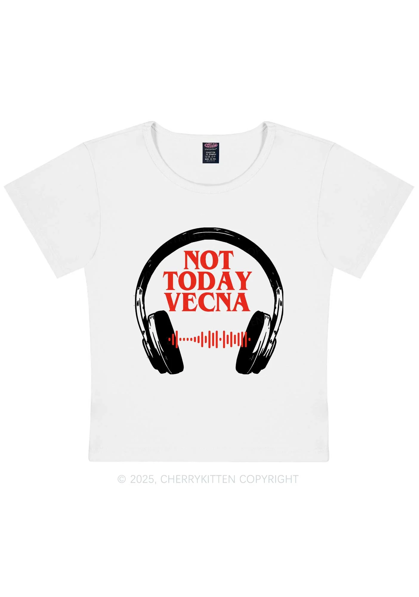 Custom Spotify Code Not Today Y2K Baby Tee Cherrykitten - Image 4