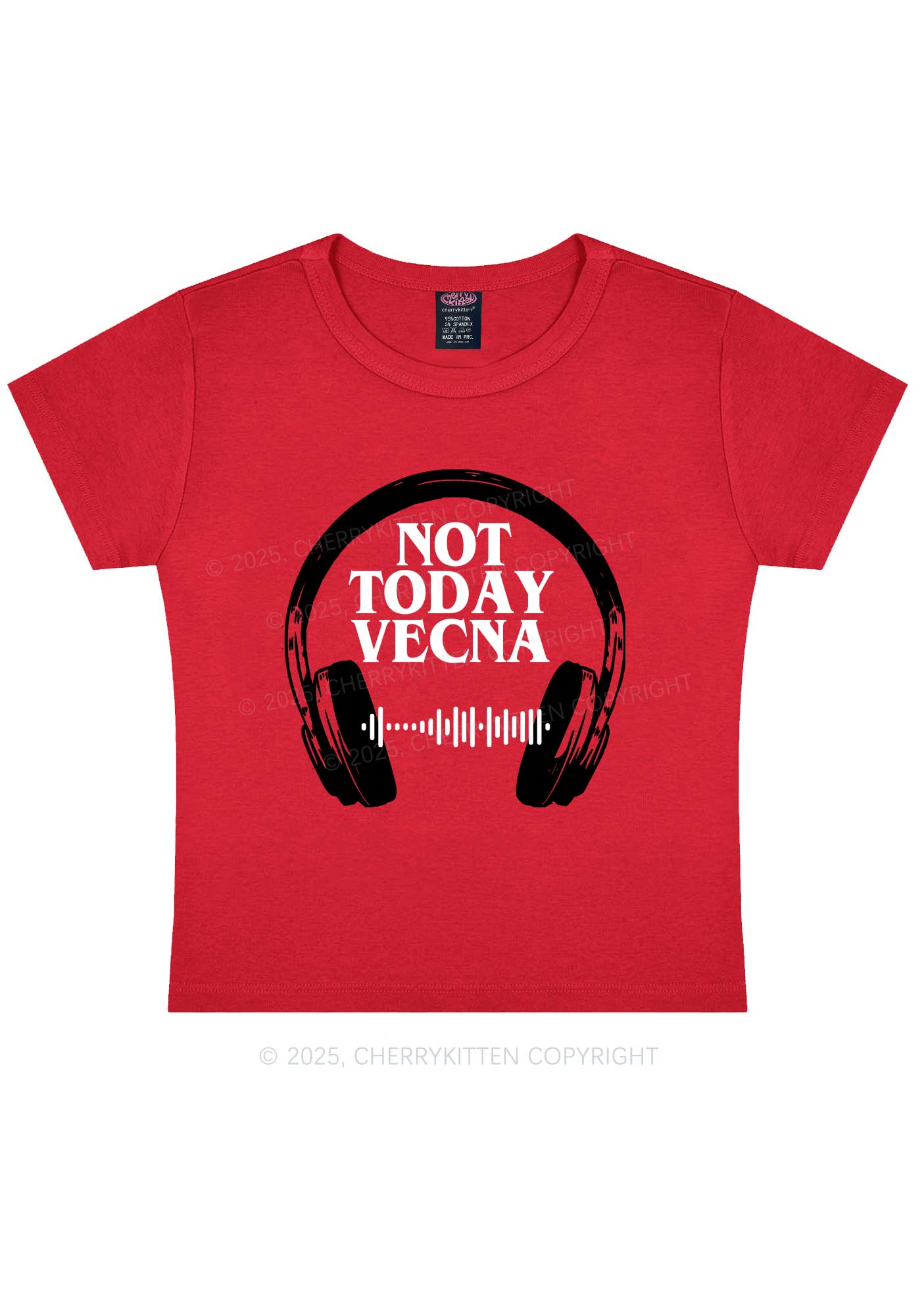 Custom Spotify Code Not Today Y2K Baby Tee Cherrykitten - Image 5