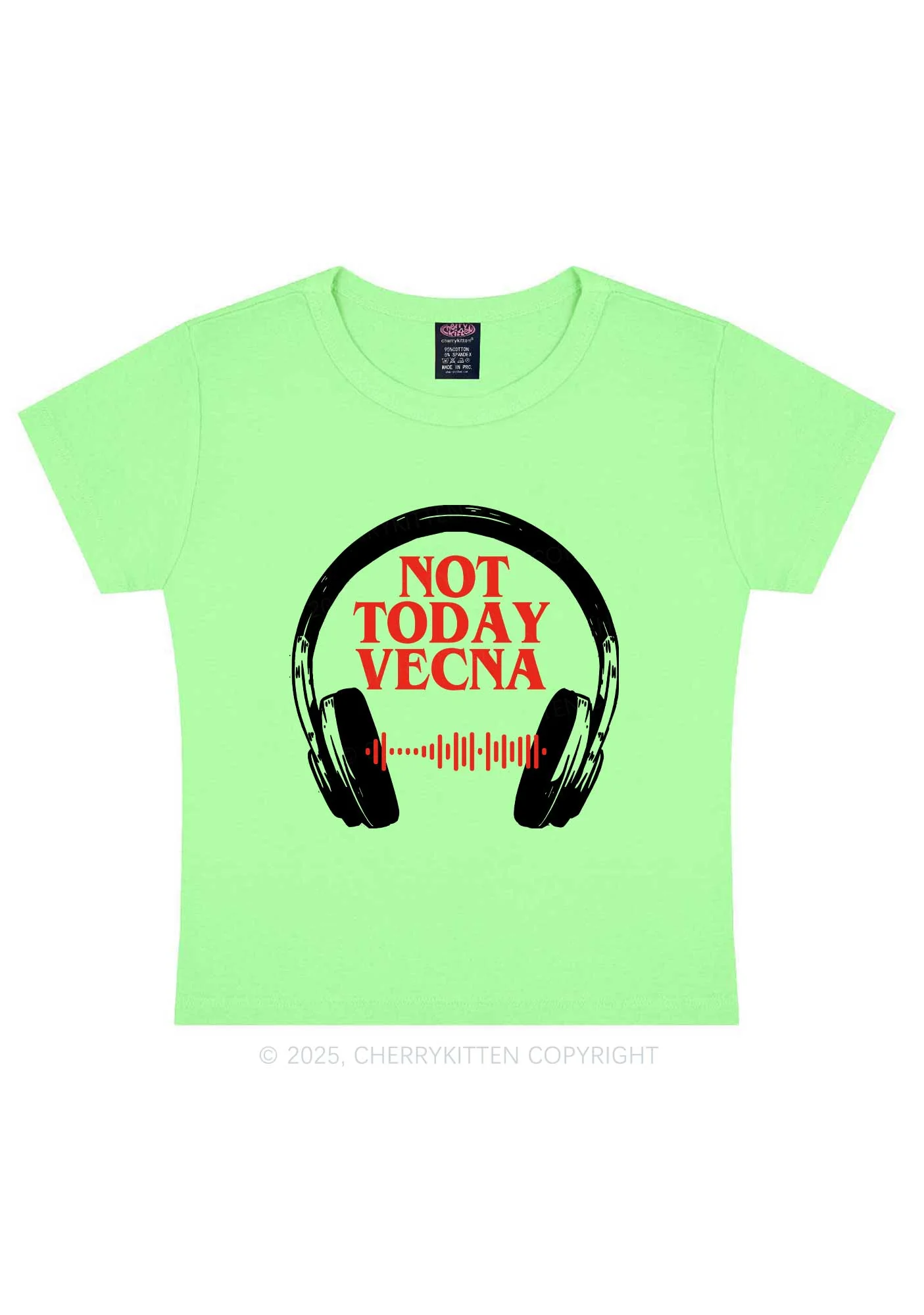Custom Spotify Code Not Today Y2K Baby Tee Cherrykitten - Image 9