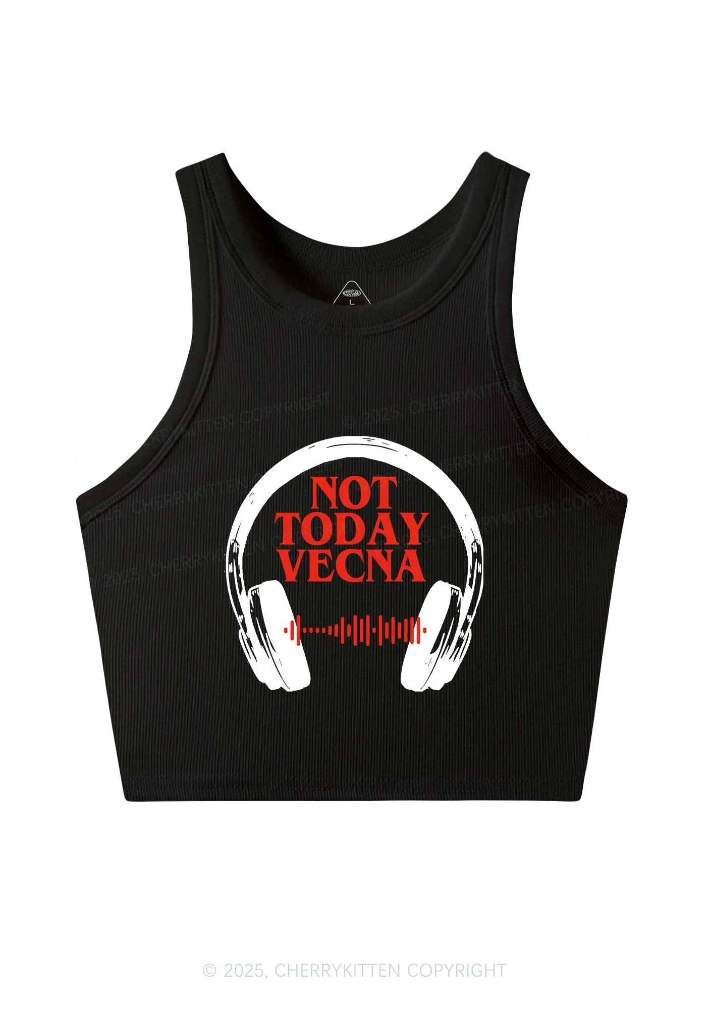 Custom Spotify Code Not Today Y2K Crop Tank Top Cherrykitten - Image 3