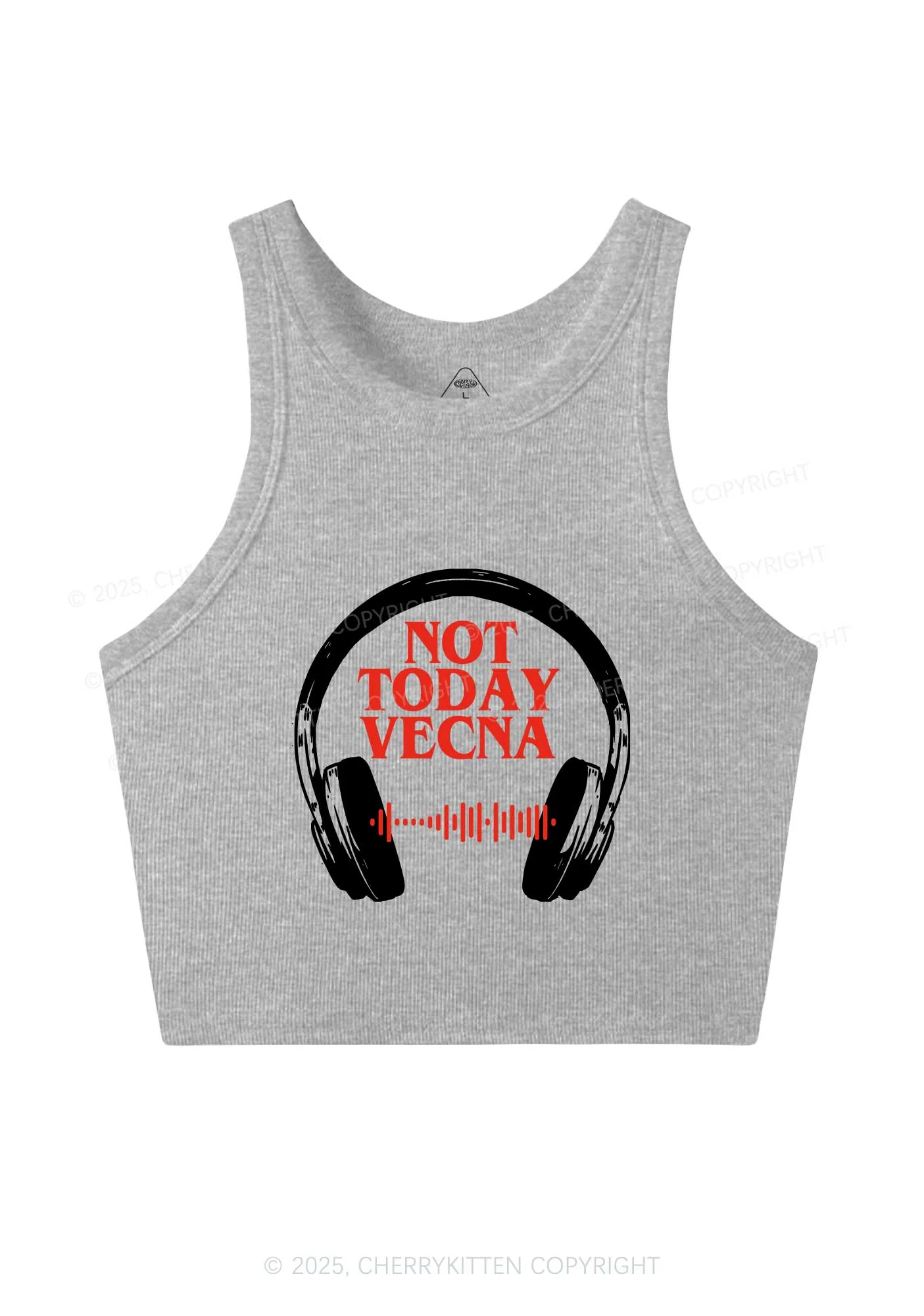 Custom Spotify Code Not Today Y2K Crop Tank Top Cherrykitten - Image 5