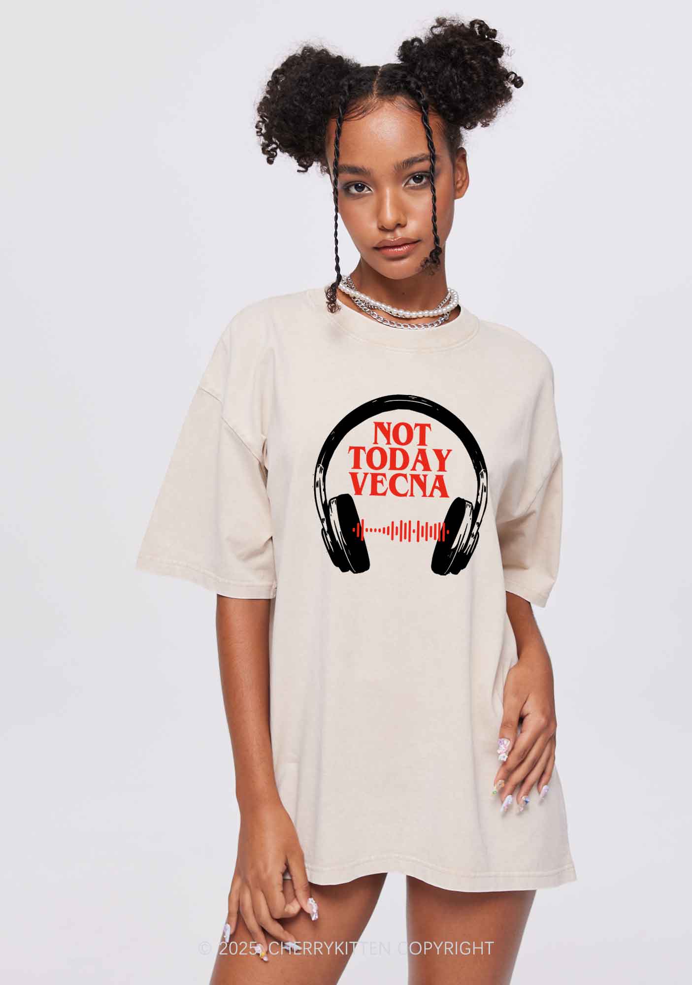 Custom Spotify Code Not Today Y2K Shirts Washed Tee Cherrykitten - Image 2
