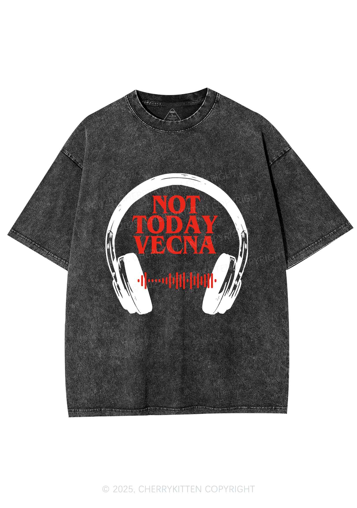 Custom Spotify Code Not Today Y2K Shirts Washed Tee Cherrykitten - Image 3